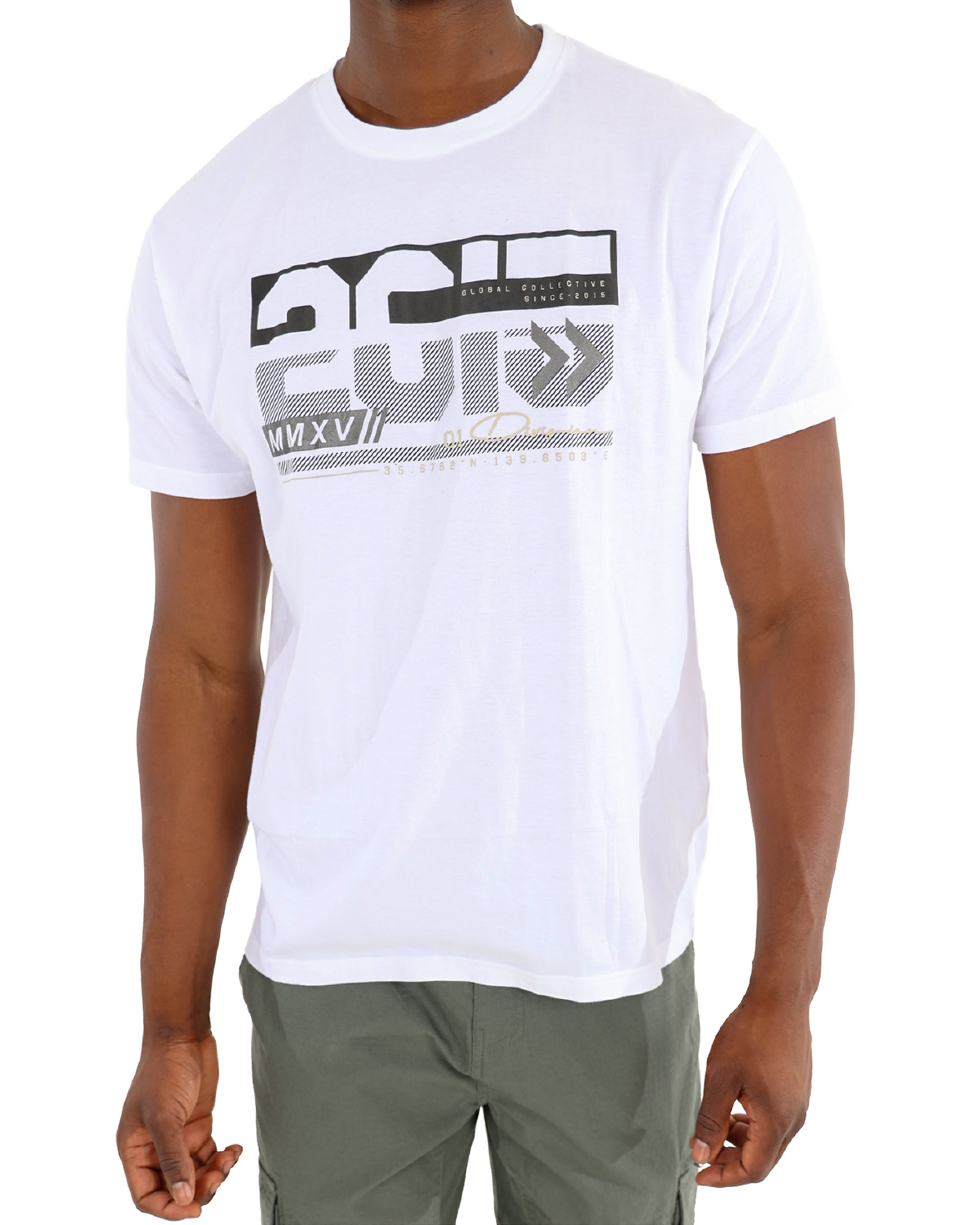 Short Sleeve White 2015 Graphic T-Shirt