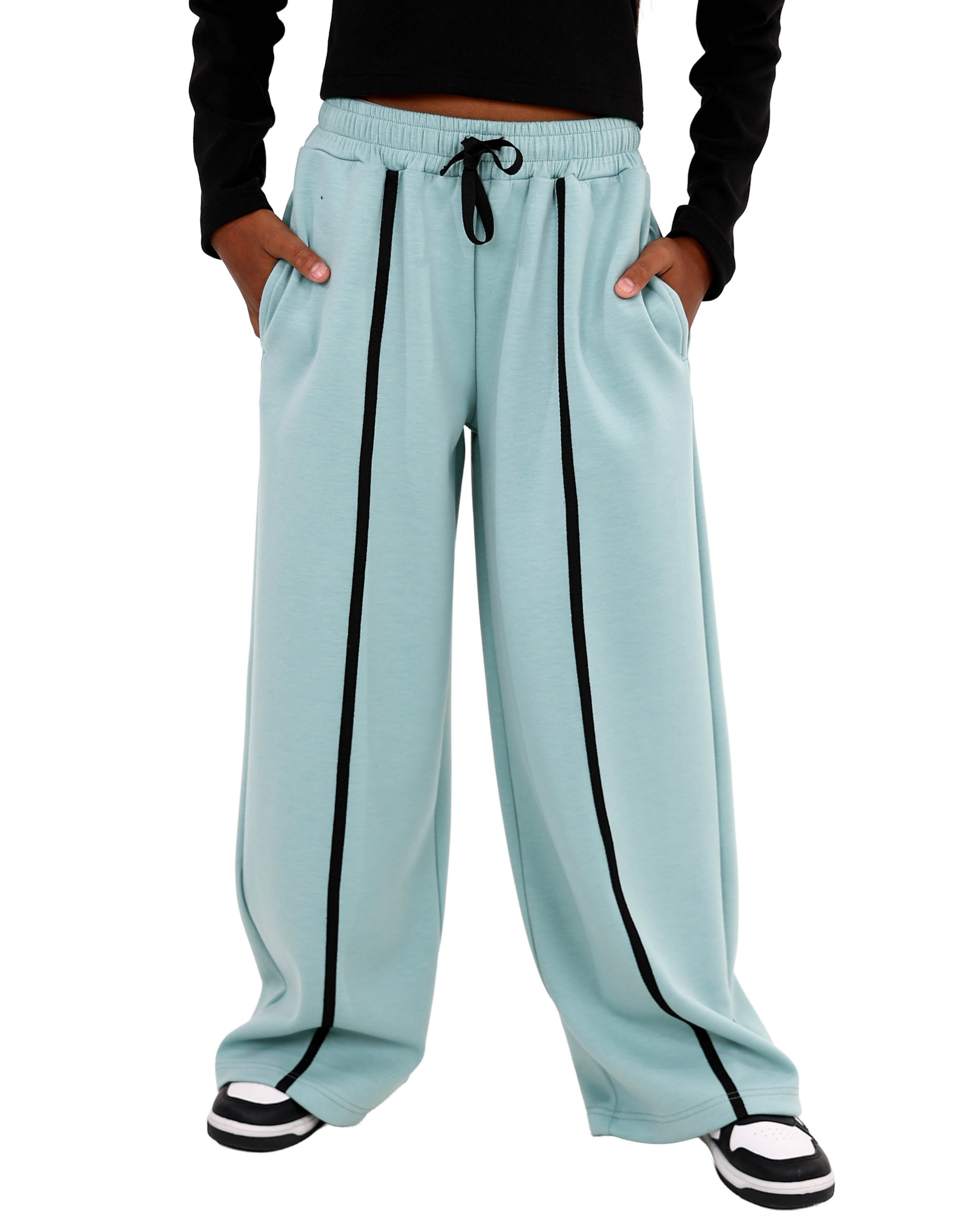 Mint Co-Ord Wide Leg Track Pants