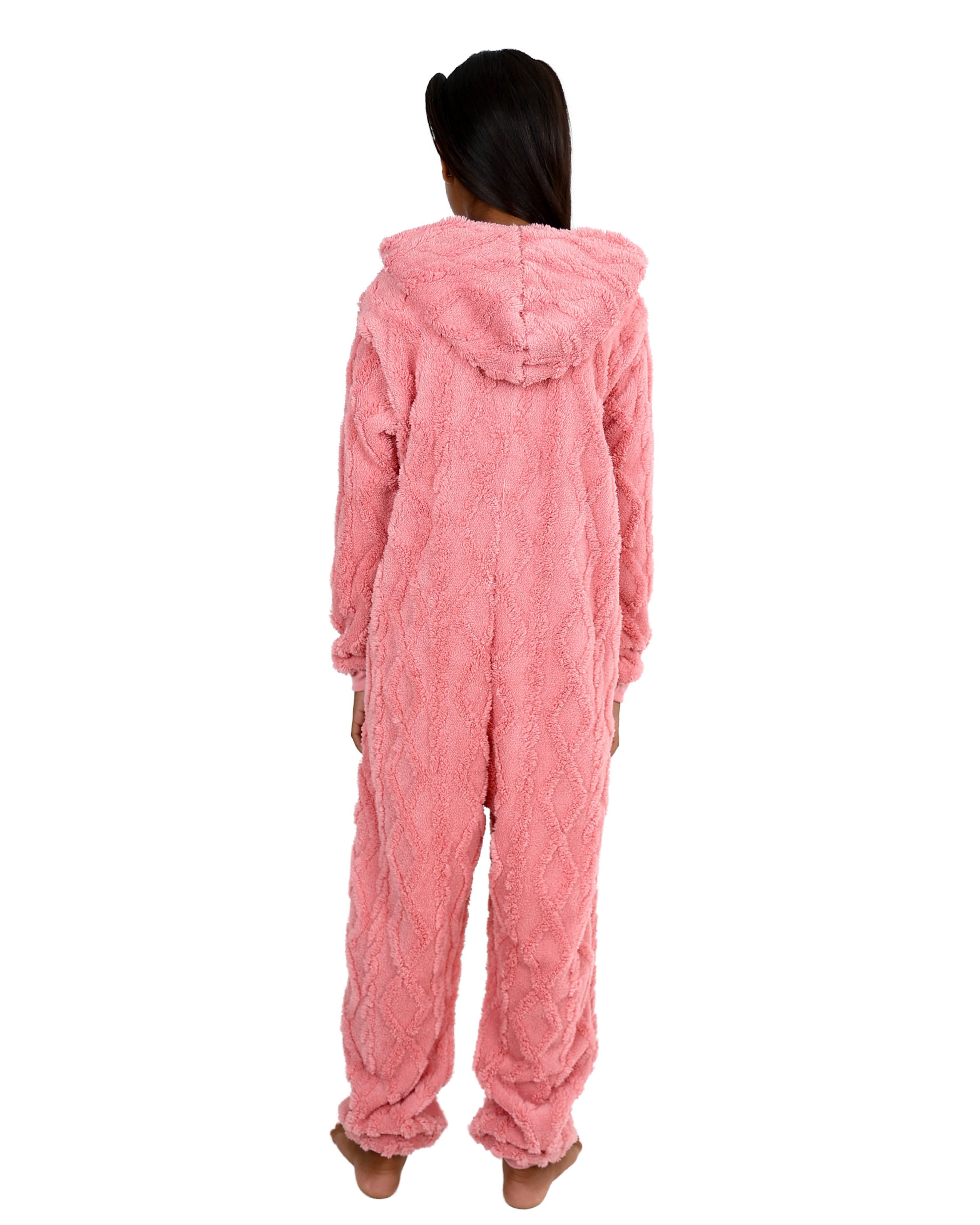 Pink Pattern Hooded Onesie