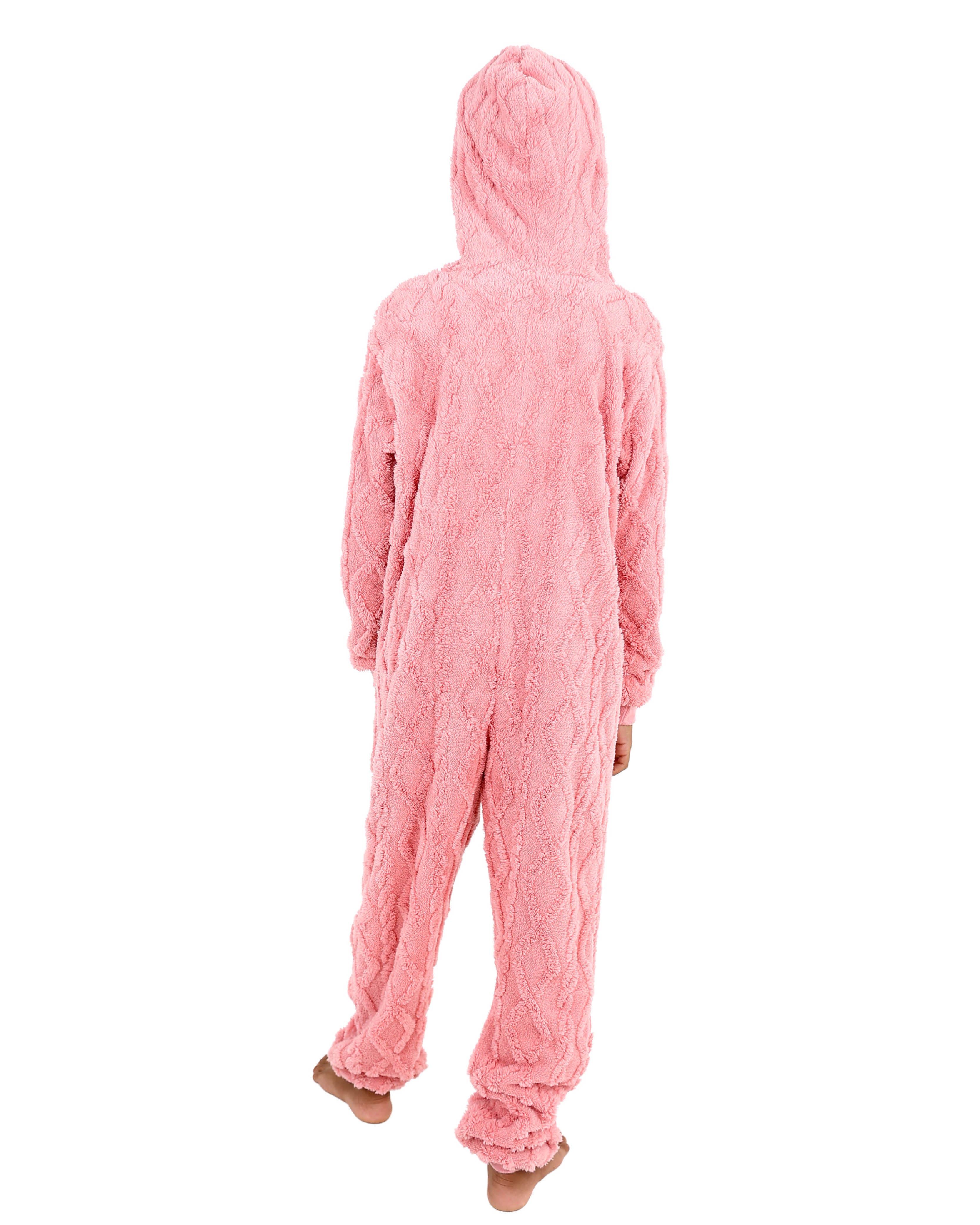 Pink Pattern Hooded Onesie