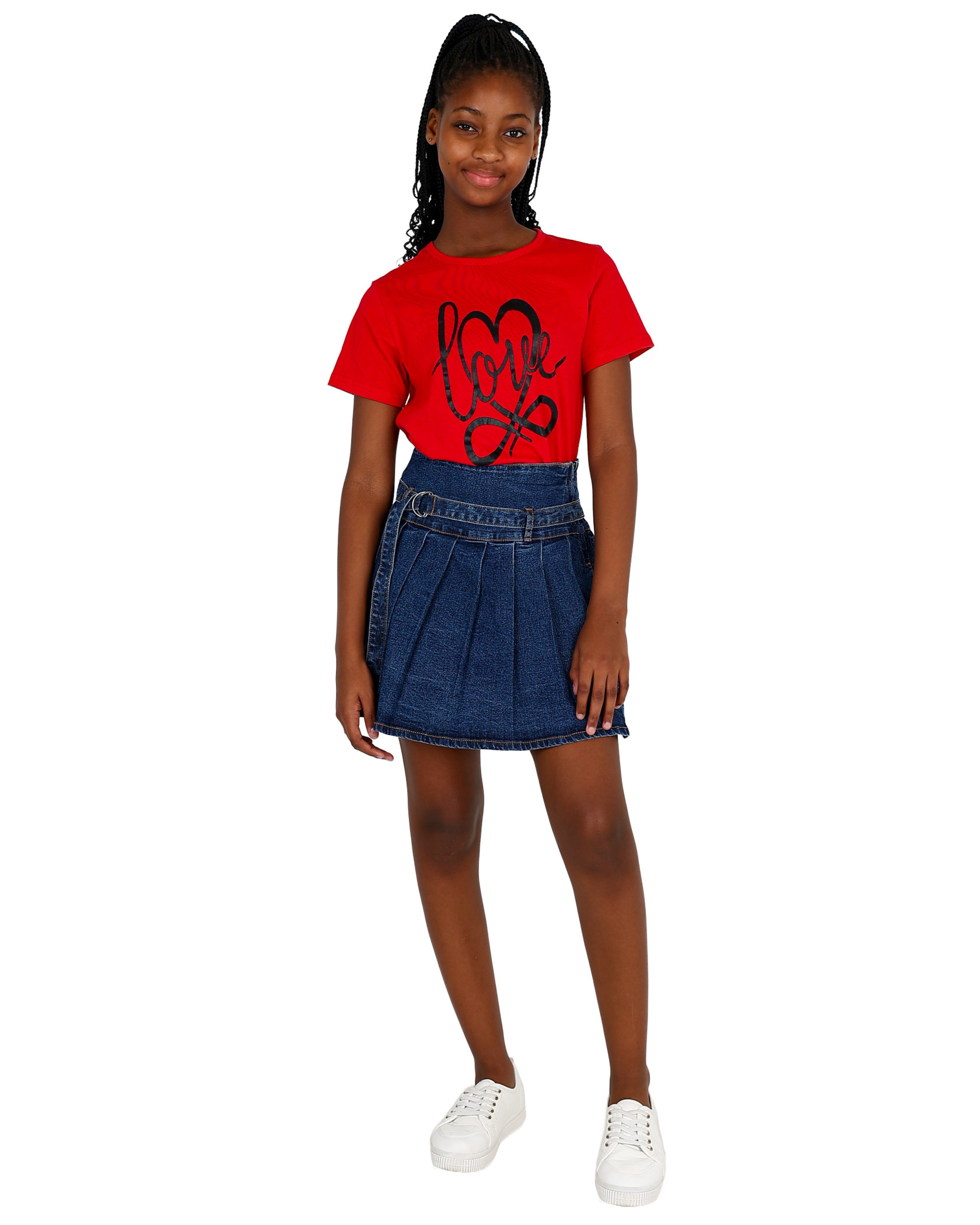 Short Sleeve Red Love Heart T-Shirt