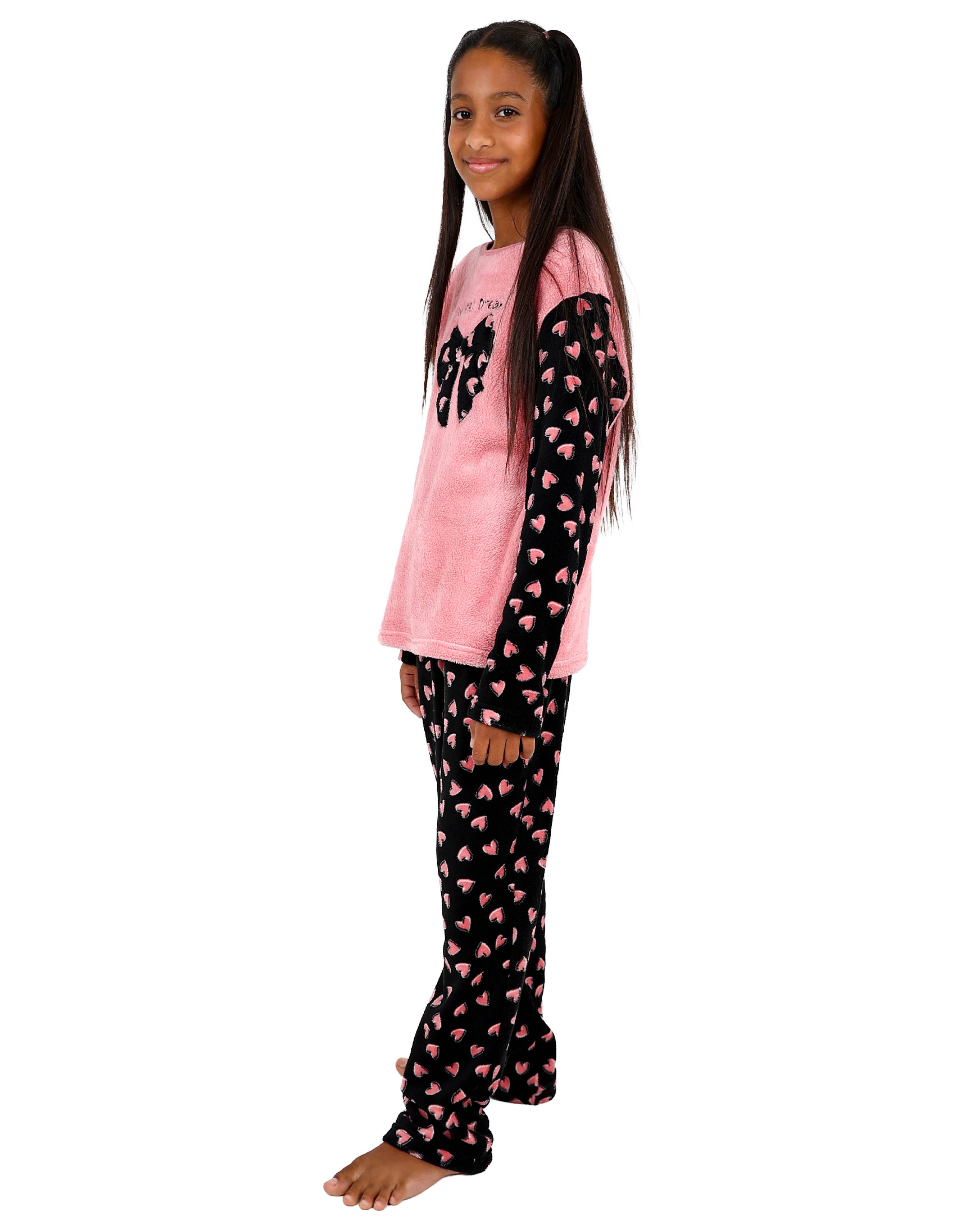 Long Sleeve Bow Print Pajama Pants Set