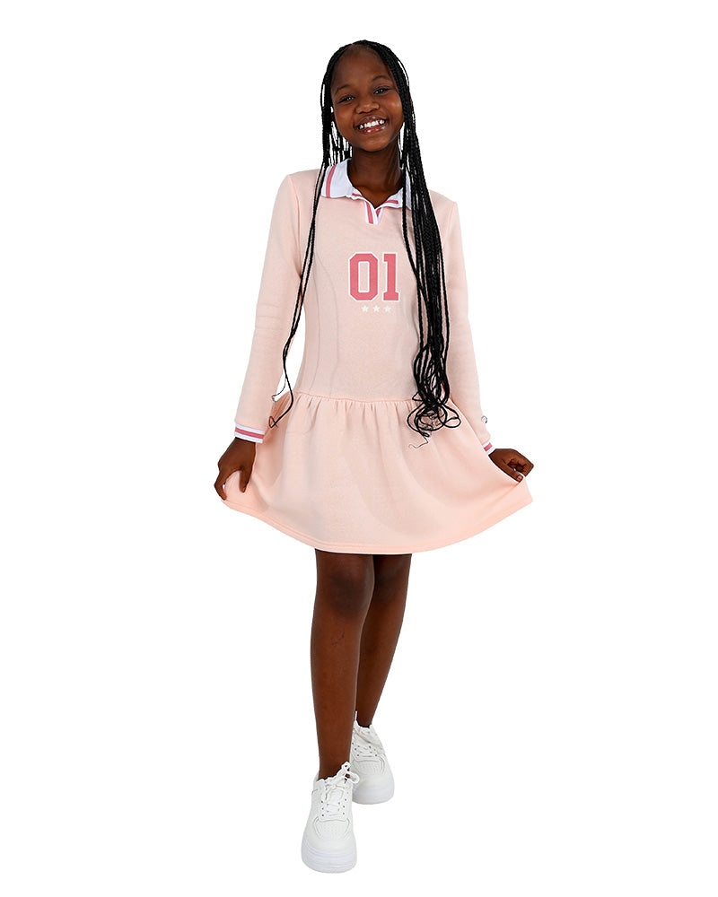 Long Sleeve Collared Dress