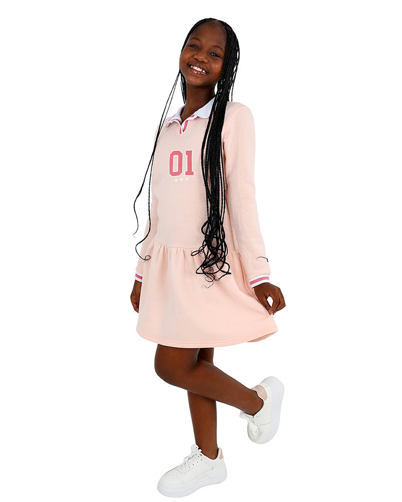 Long Sleeve Collared Dress