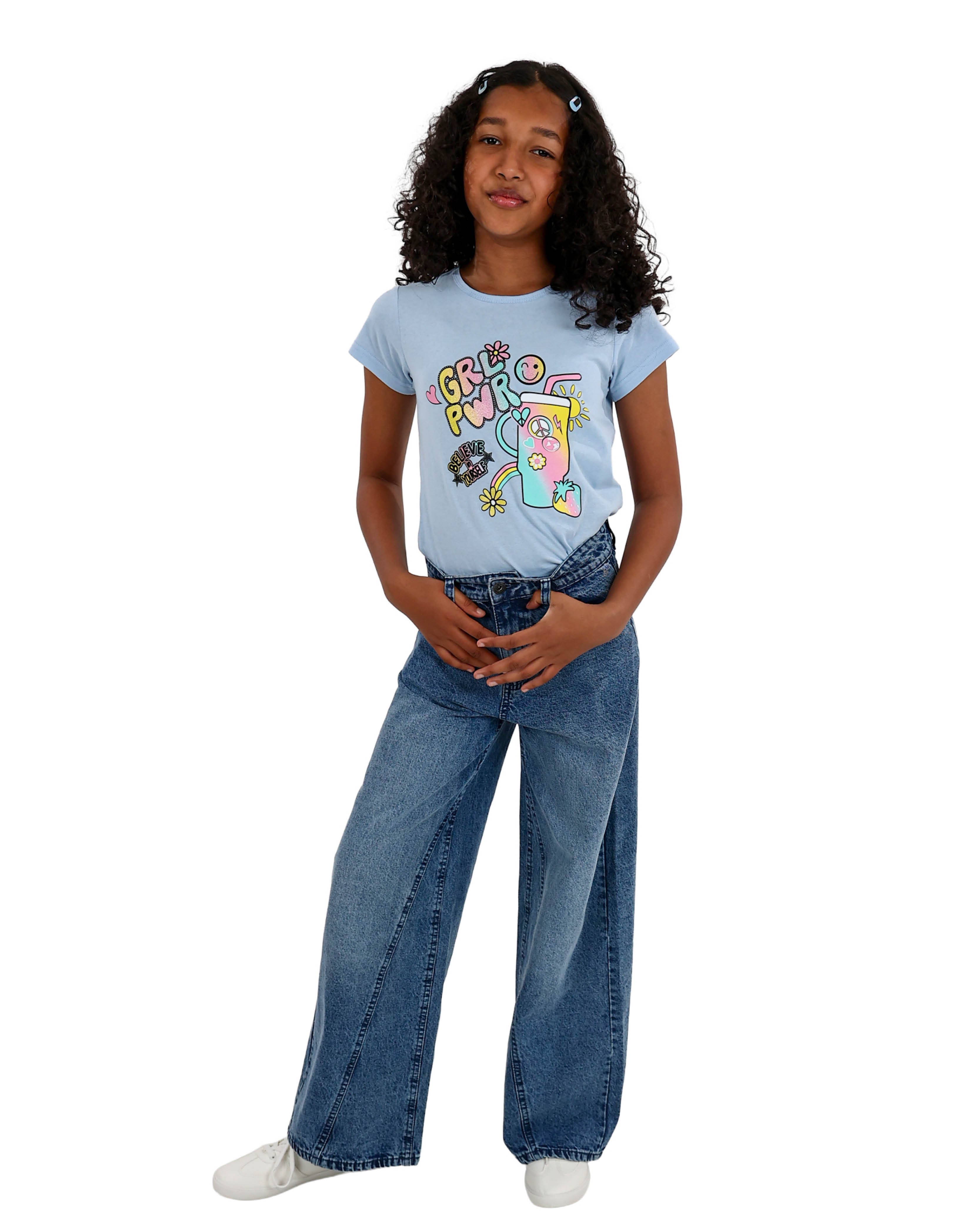 Medium Indigo Insert Flare Jeans
