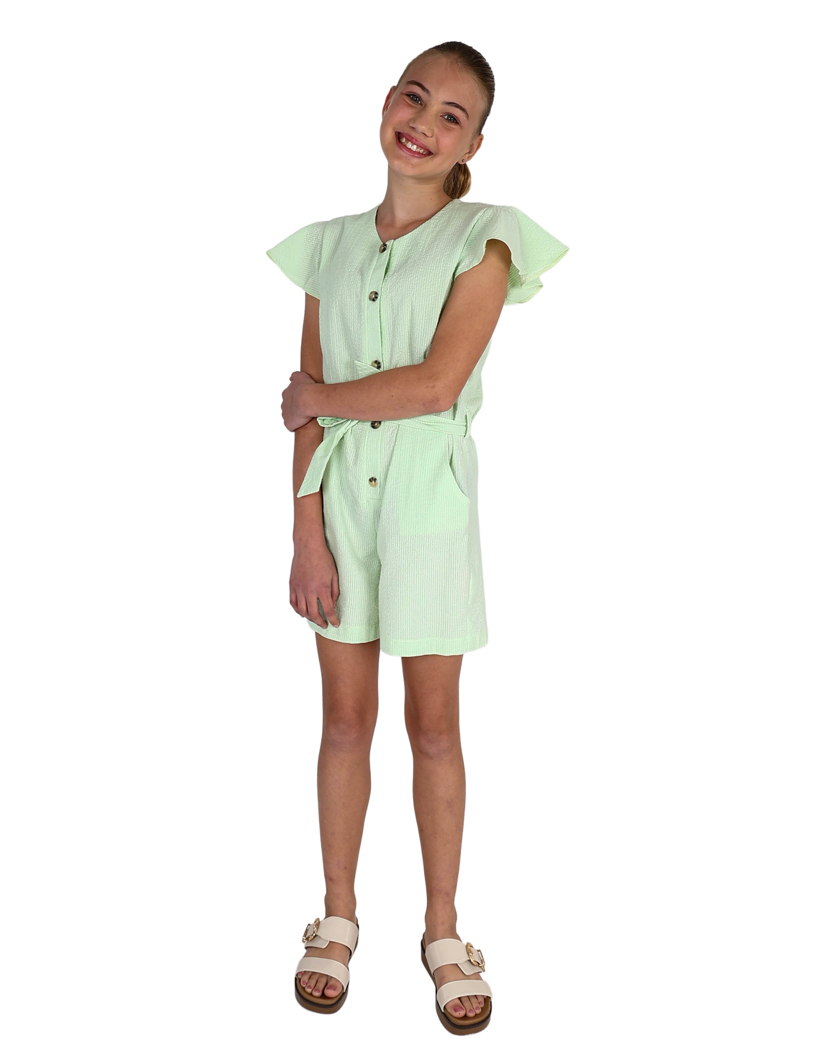Green Short Sleeve Shortall