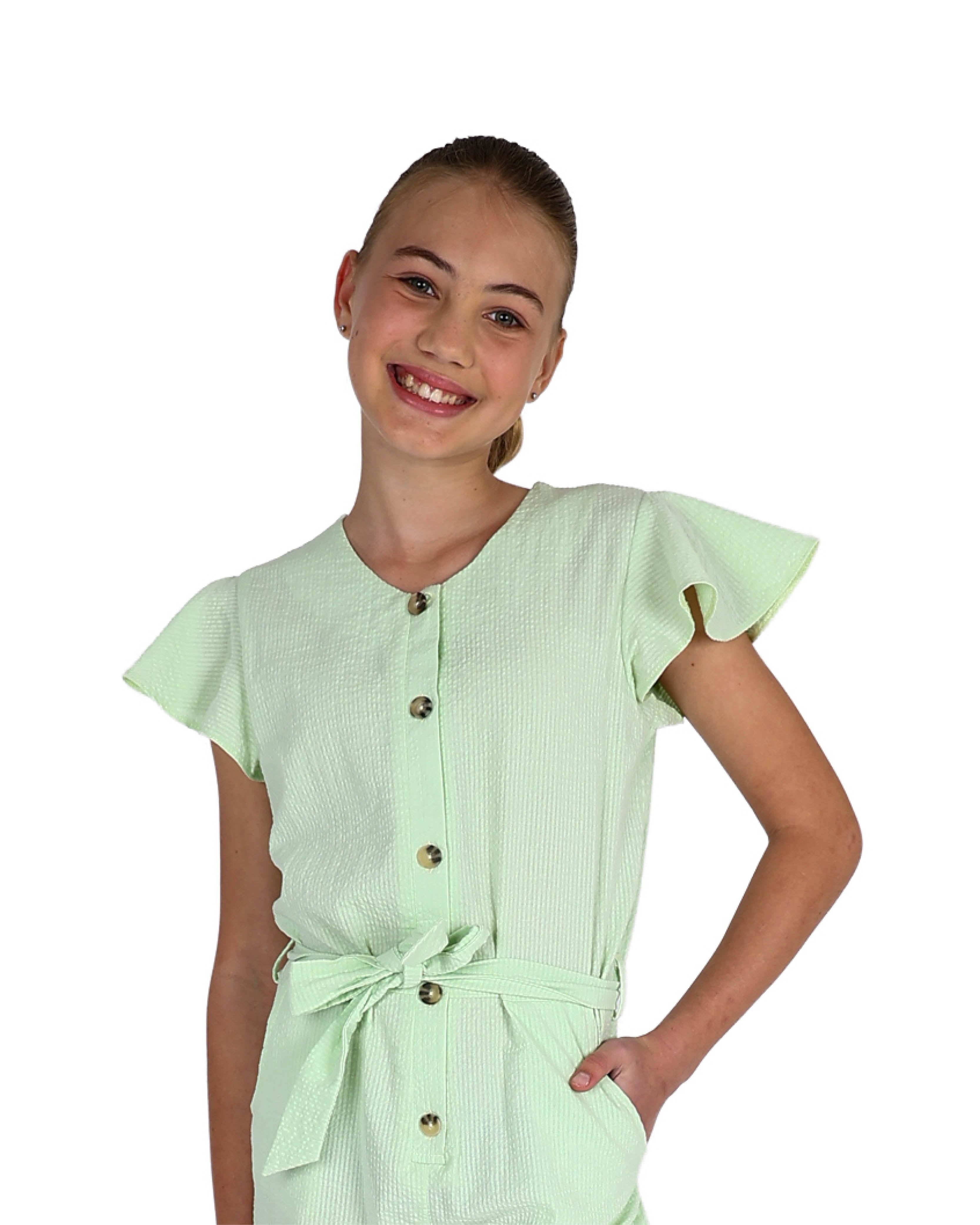 Green Short Sleeve Shortall