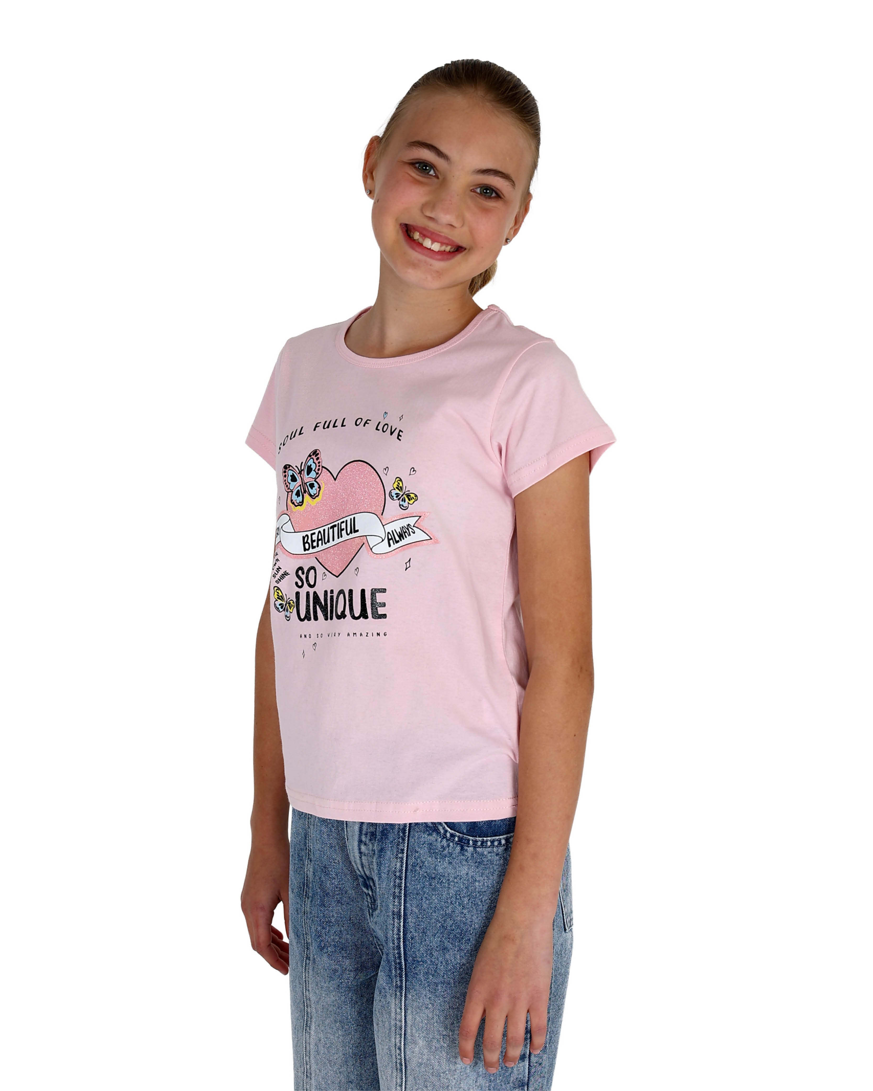 Short Sleeve So Unique Graphic Print T-Shirt