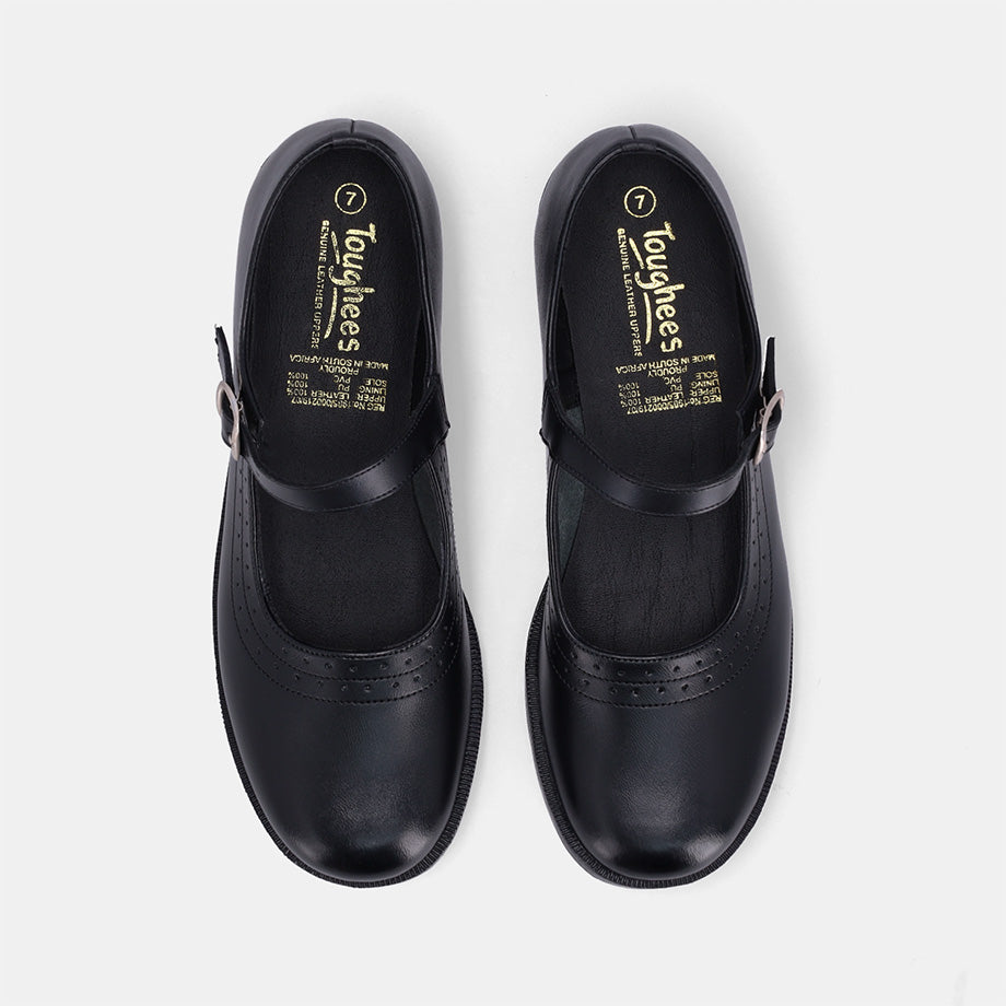 Toughees Pearl Ladies One Bar School Shoes