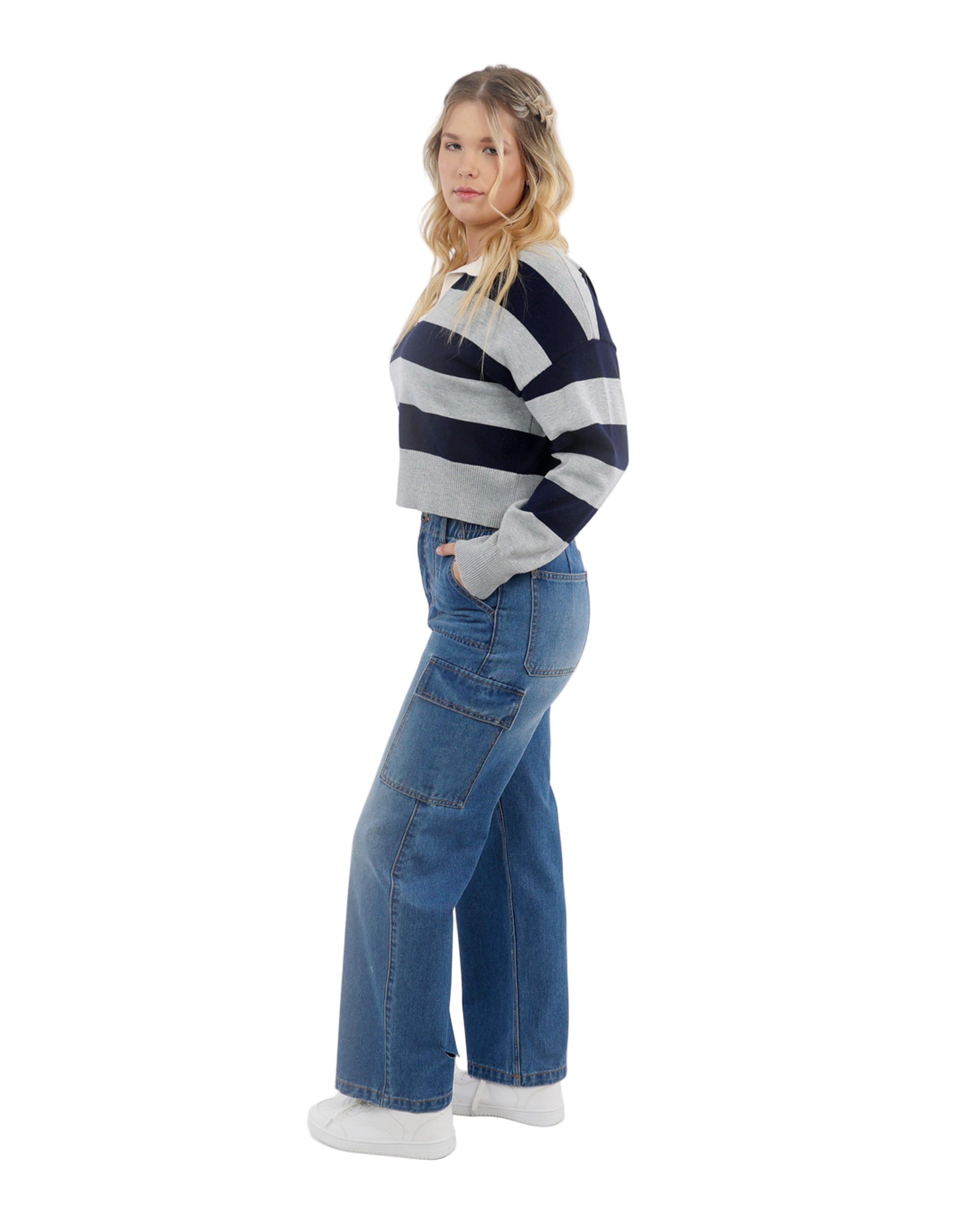 Wide Leg Cargo Jeans