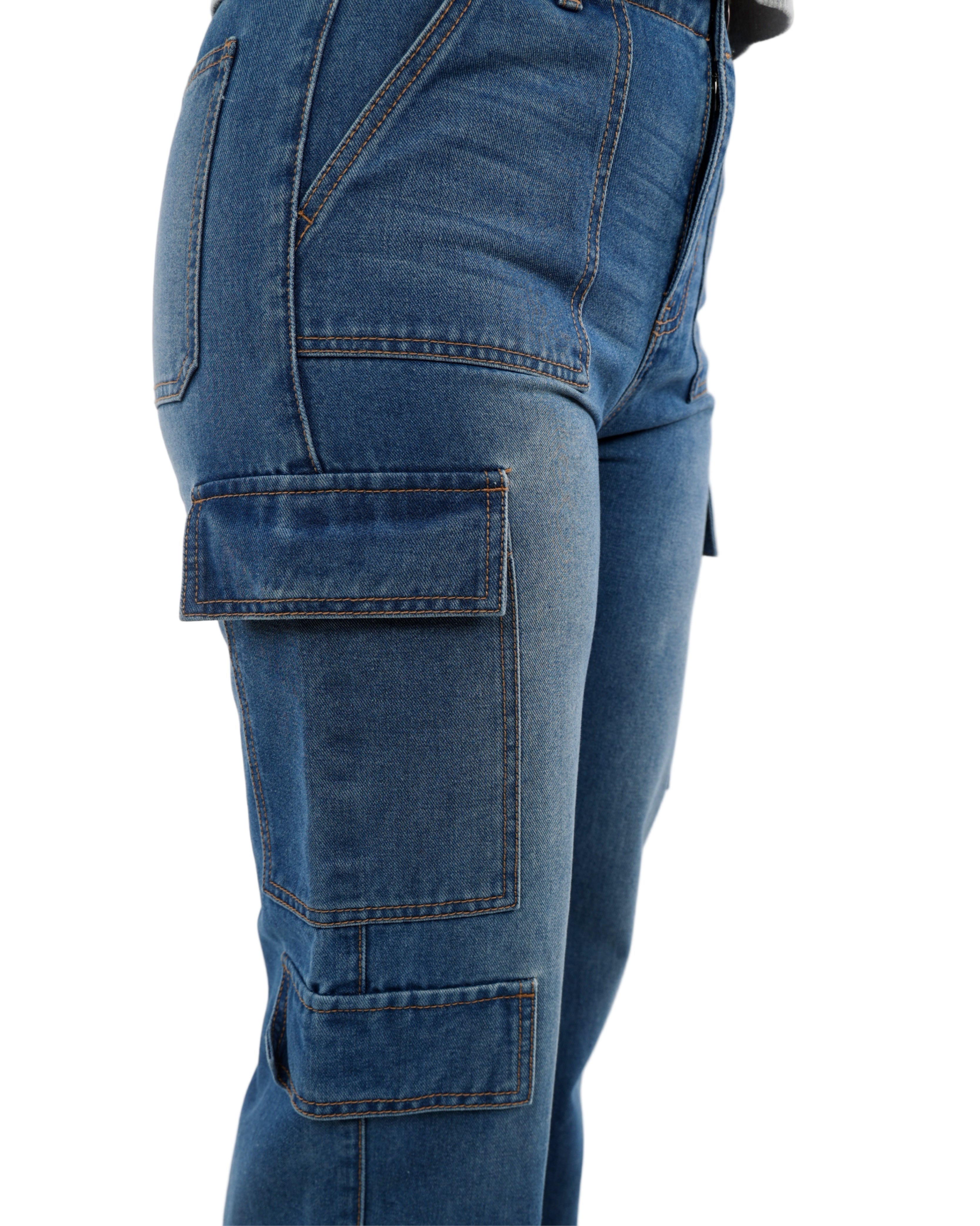 Wide Leg Cargo Jeans