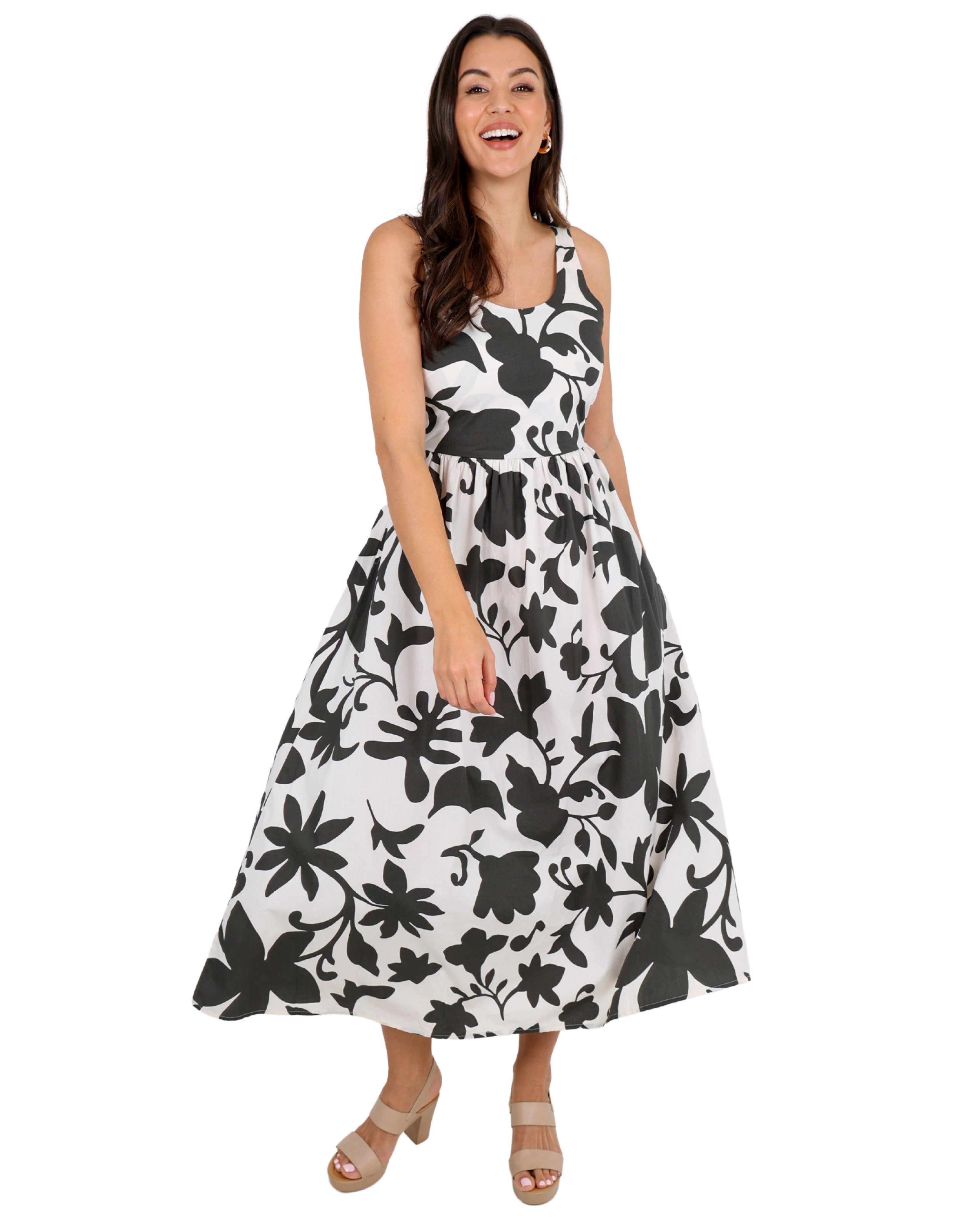 Amara Cotton Printed Maxi Dress