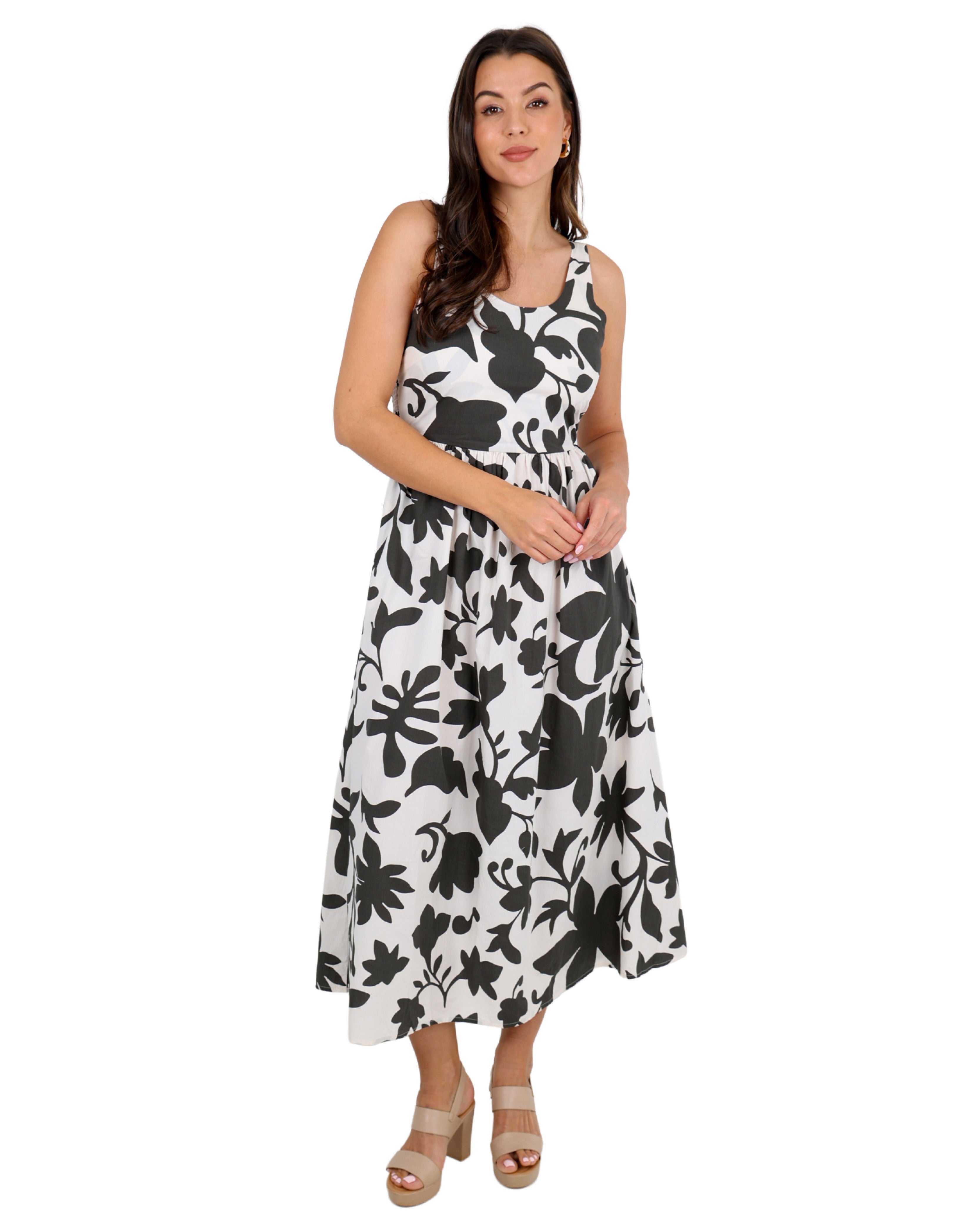 Amara Cotton Printed Maxi Dress