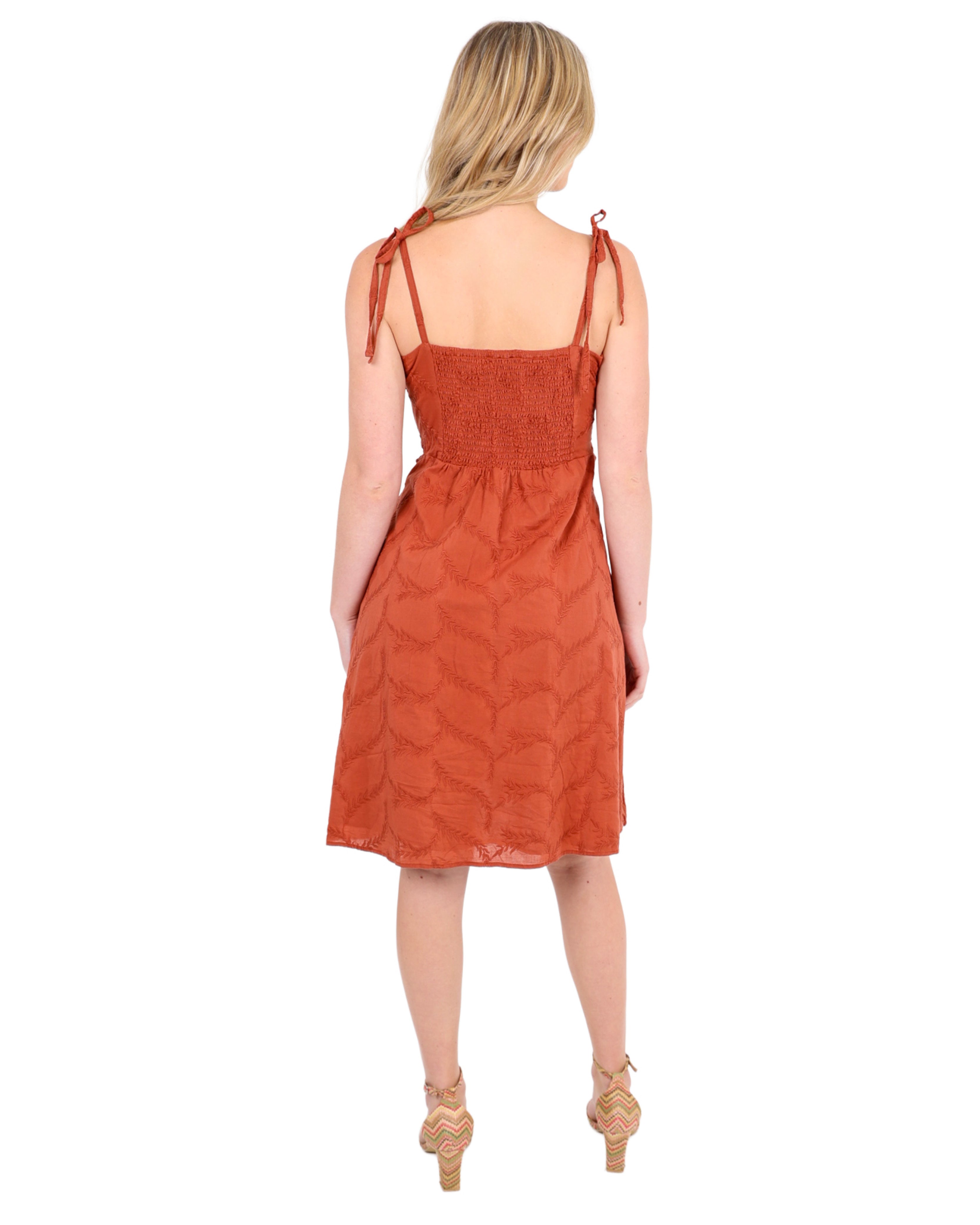 Sofia Cotton Embroidered Cut-Out Dress