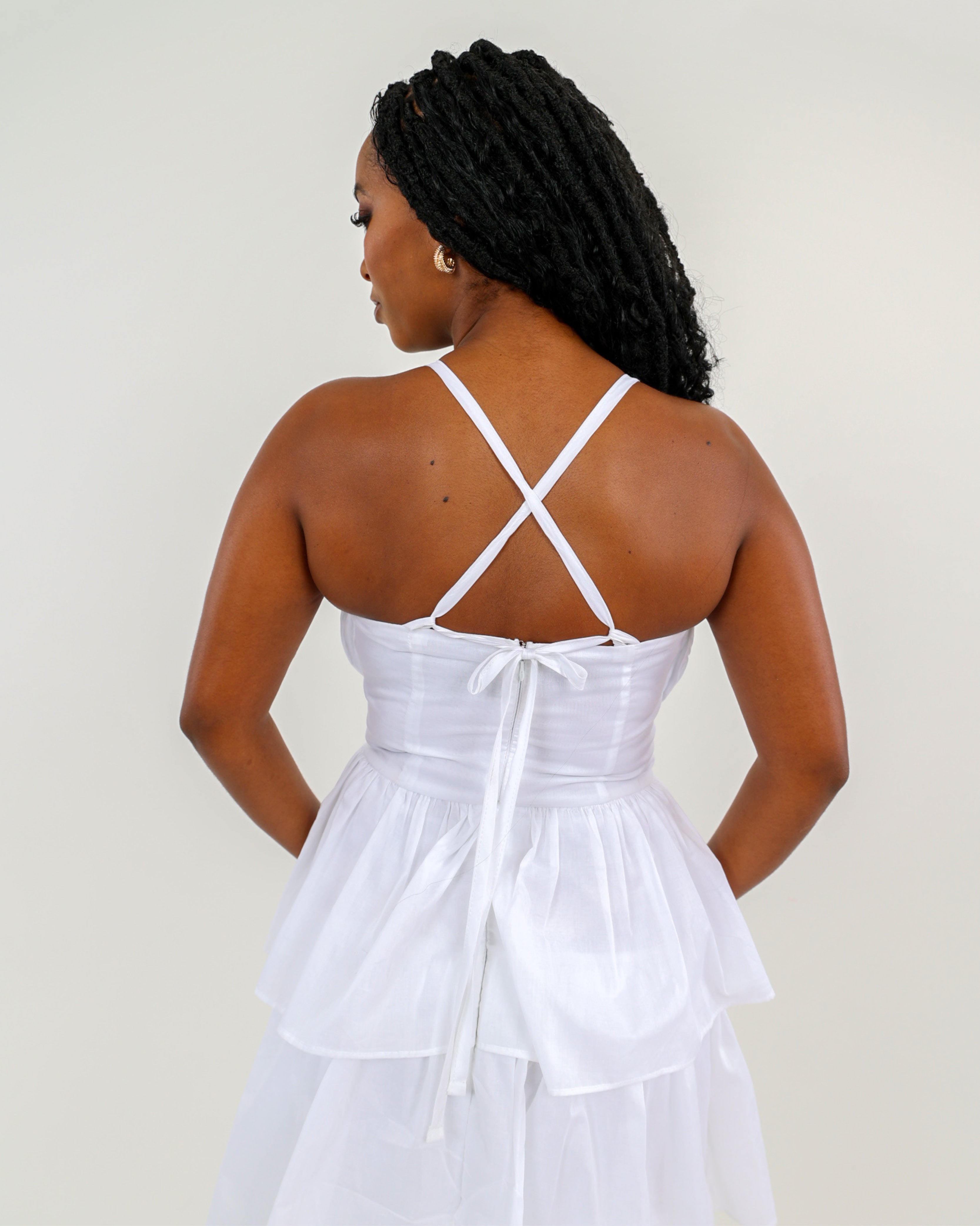 Ruffle Layer Cotton Dress