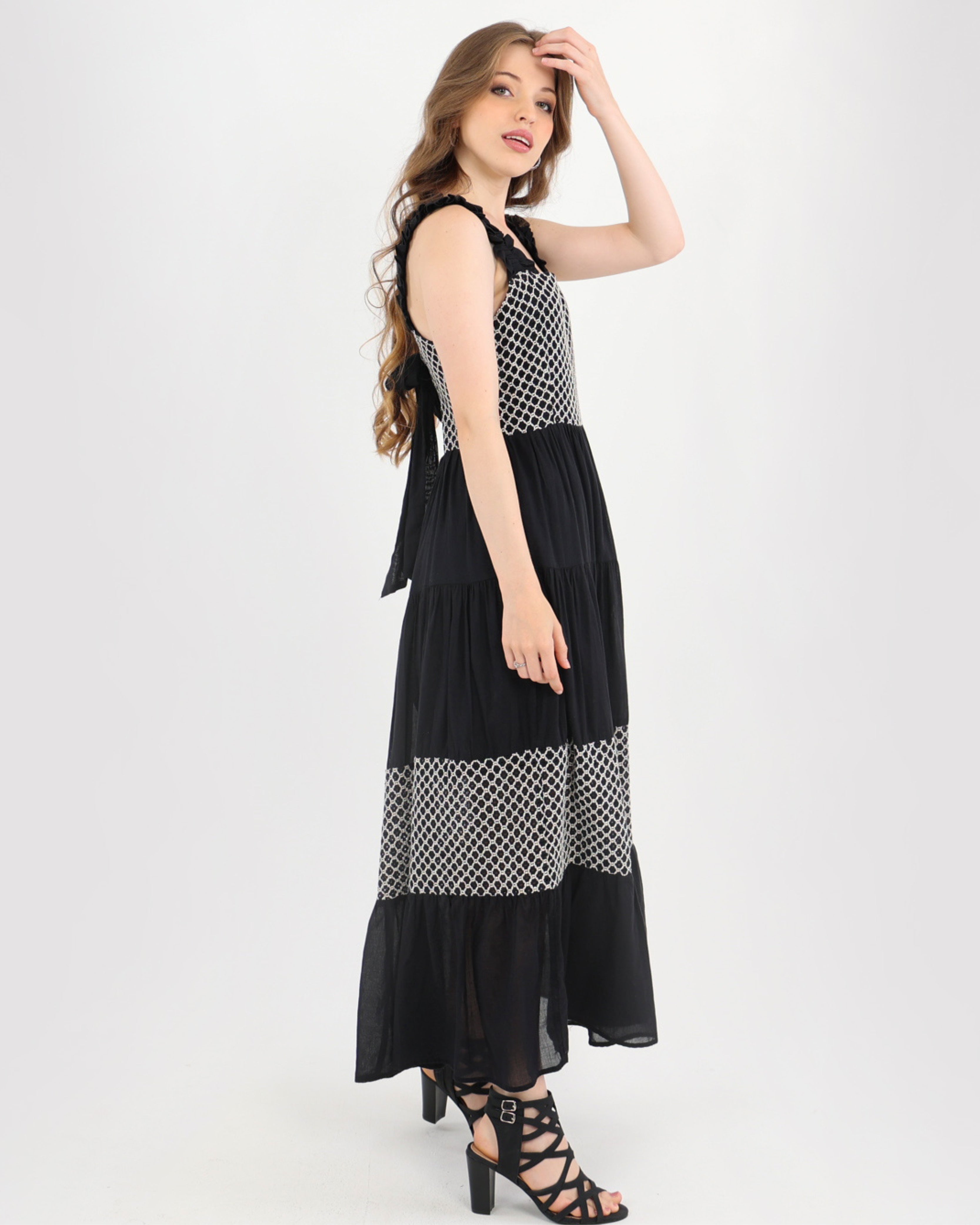 The Heirloom Cotton Crochet Lace Inset Maxi Dress