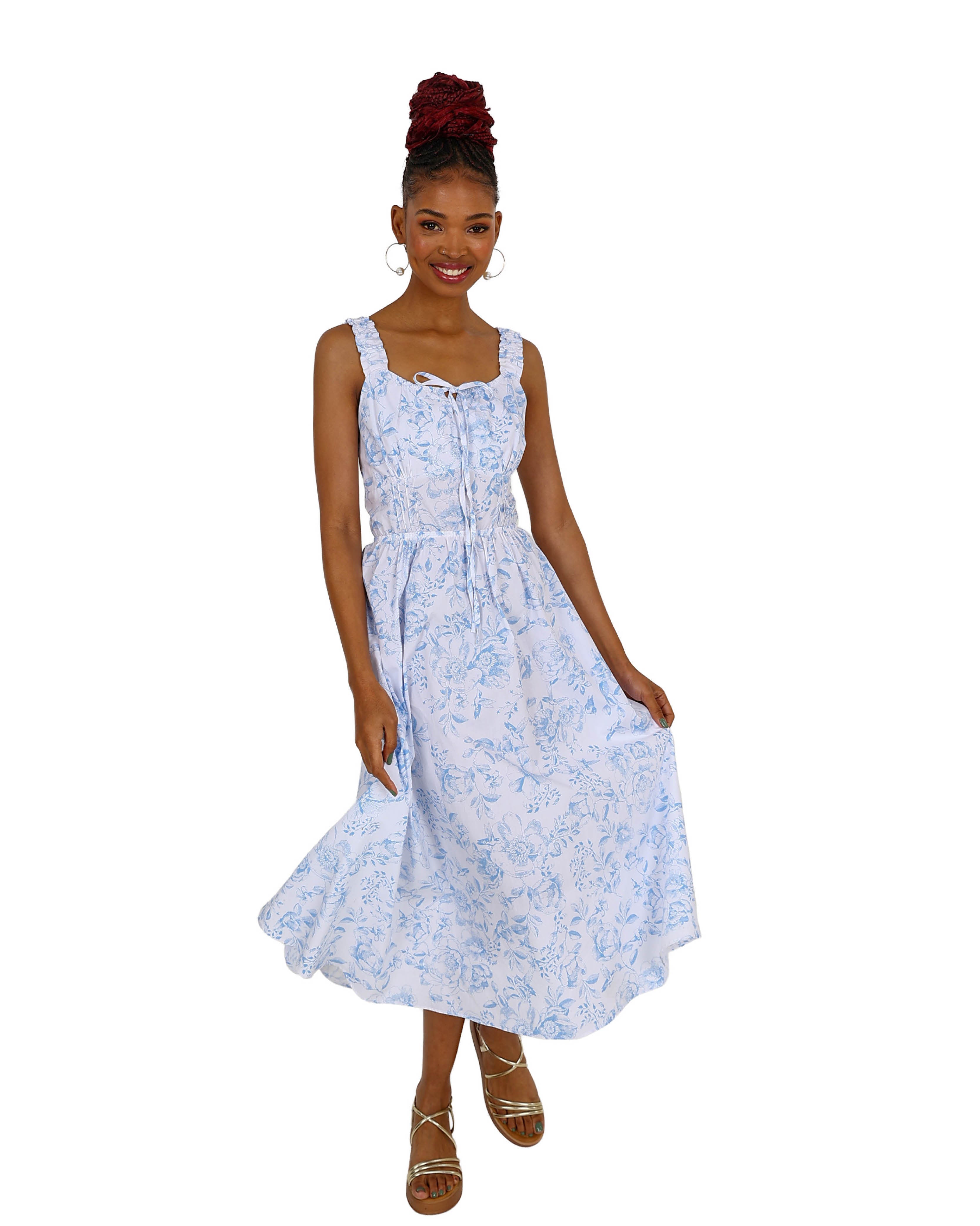 Strappy Belle Femme Cotton Maxi Dress