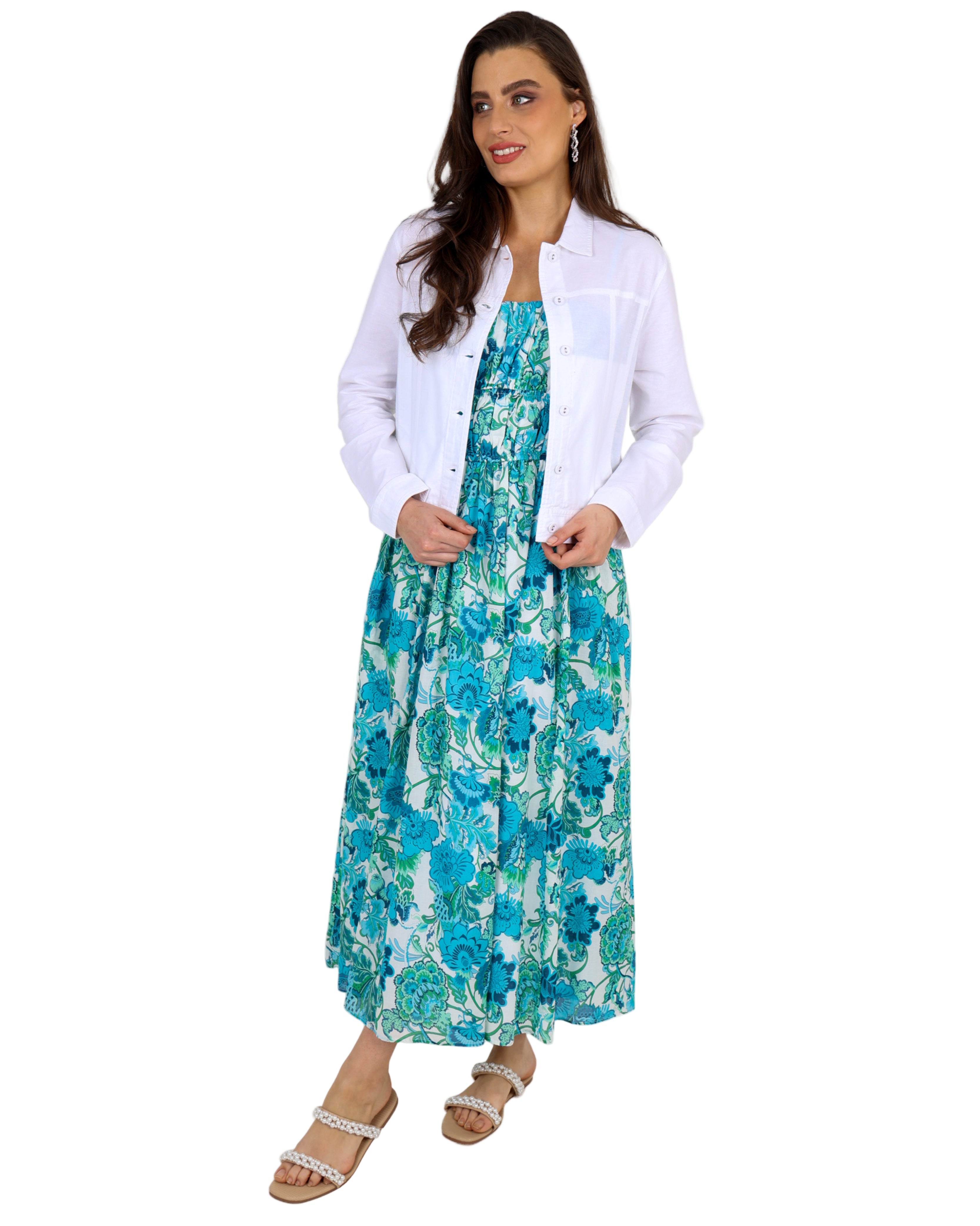 All White Denim Jacket