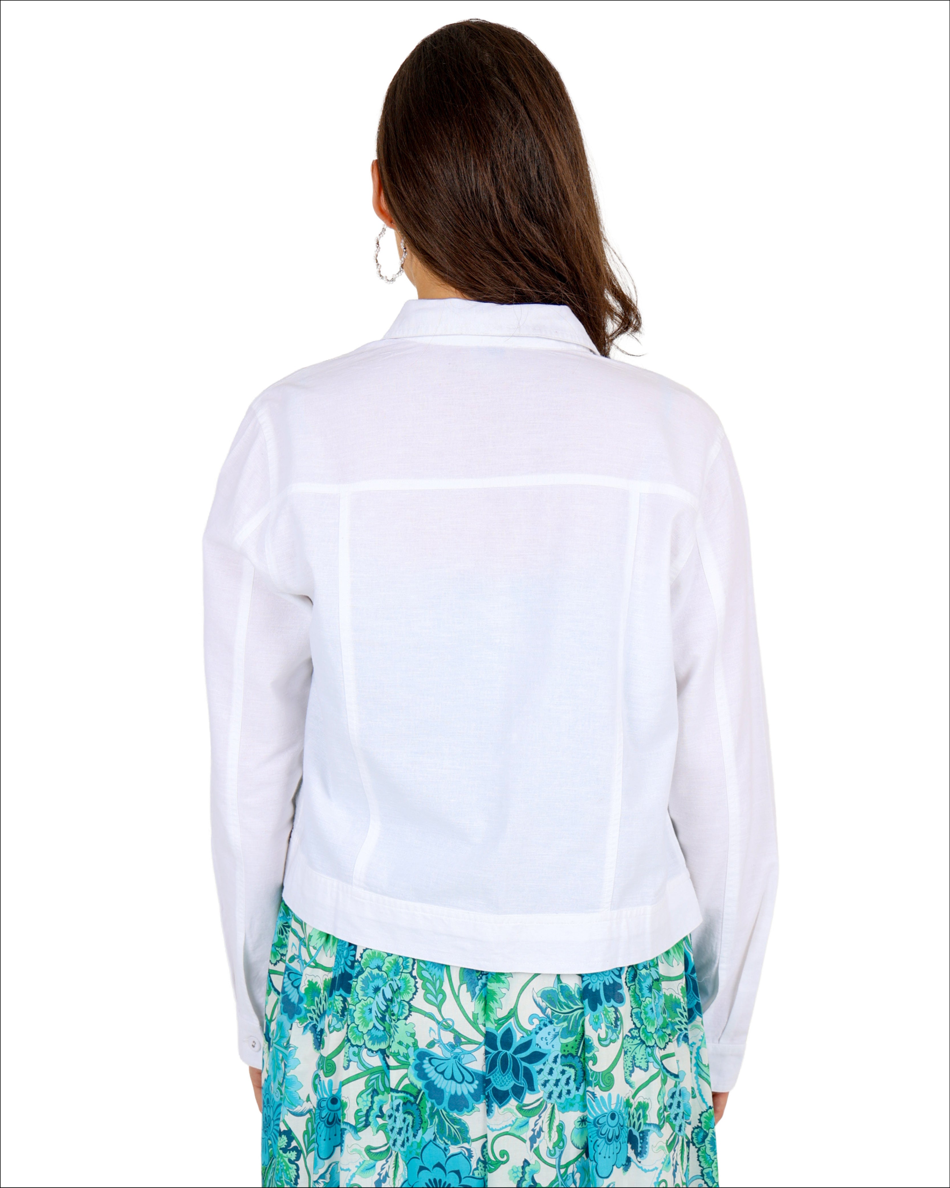 All White Denim Jacket