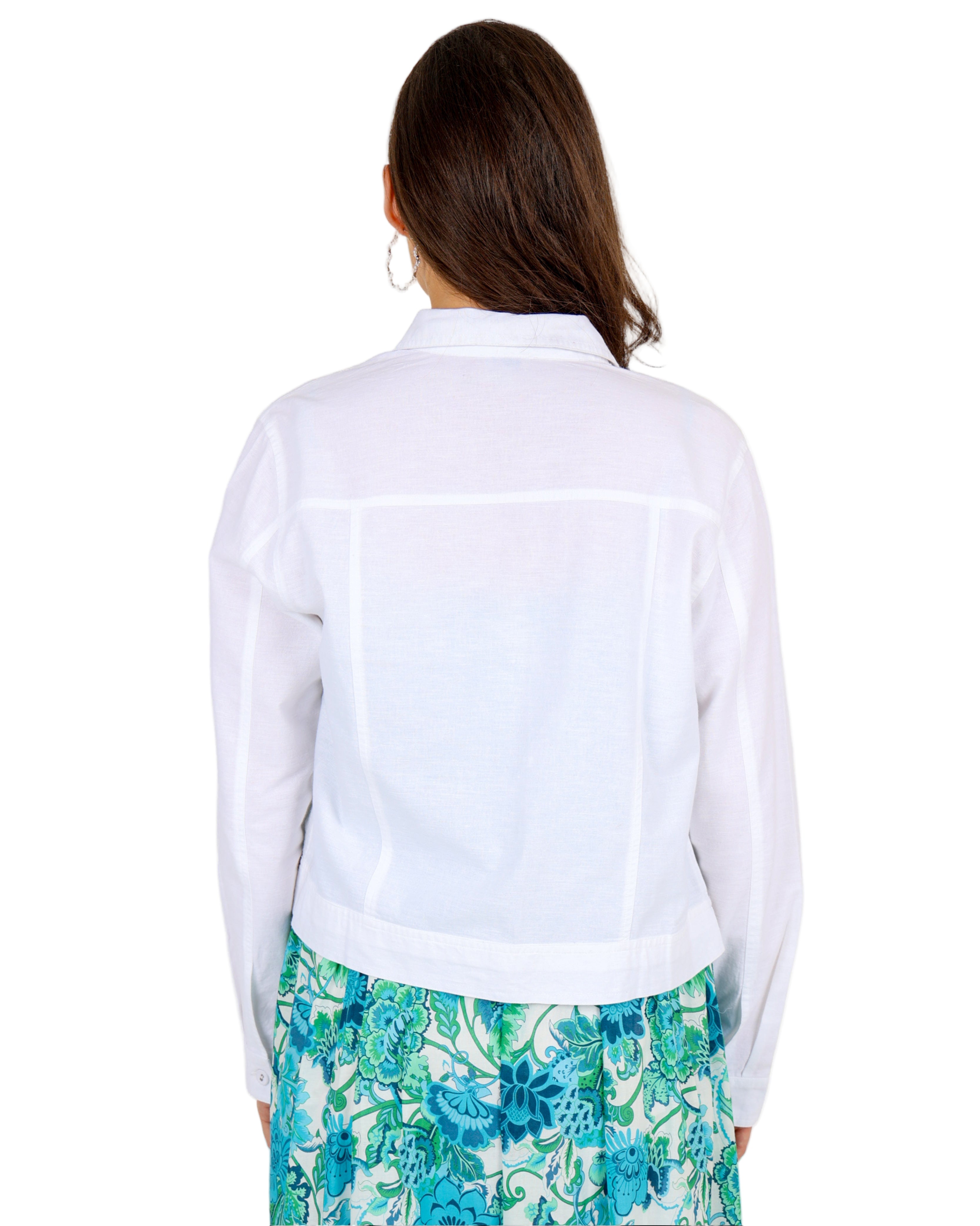 All White Denim Jacket