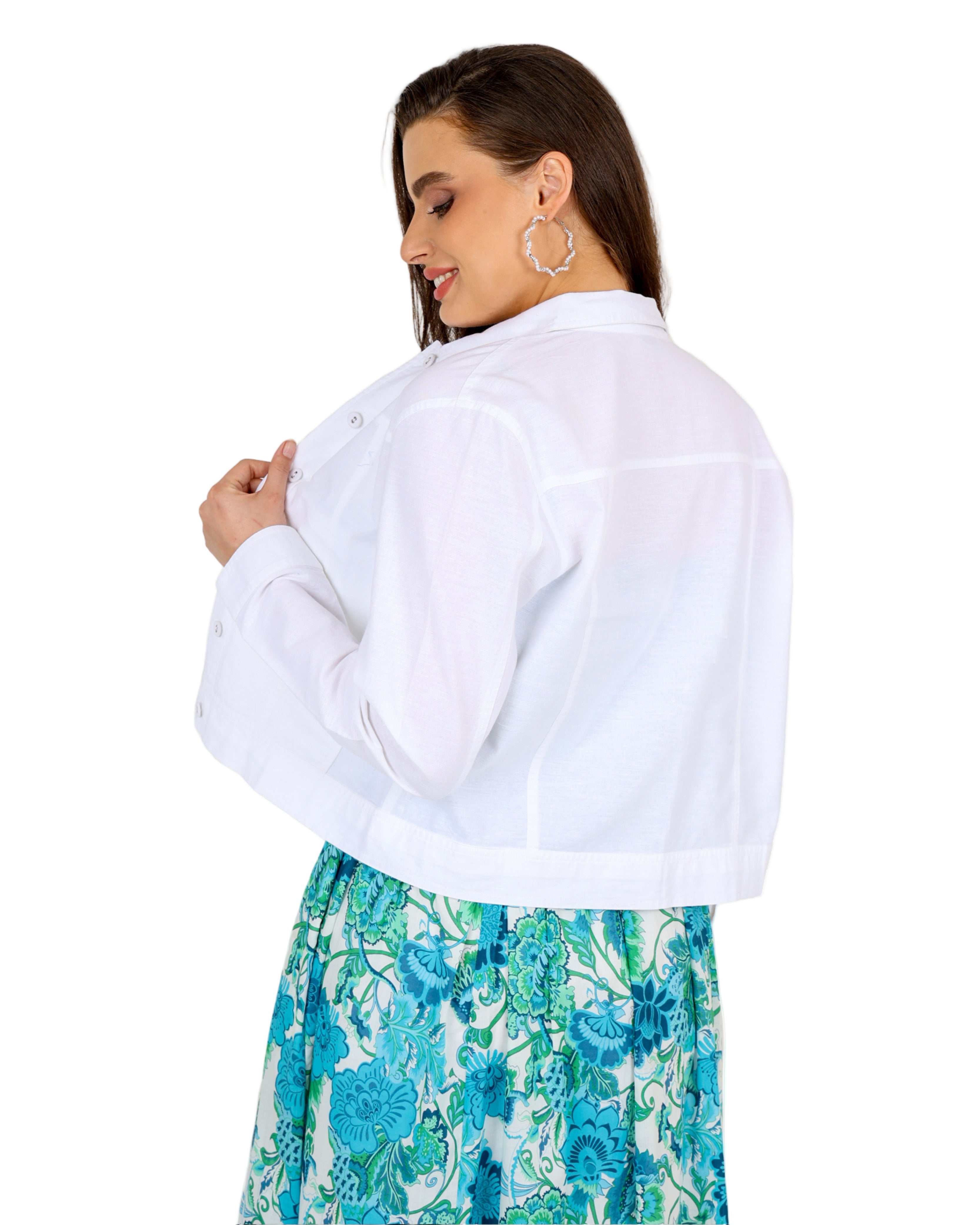 All White Denim Jacket