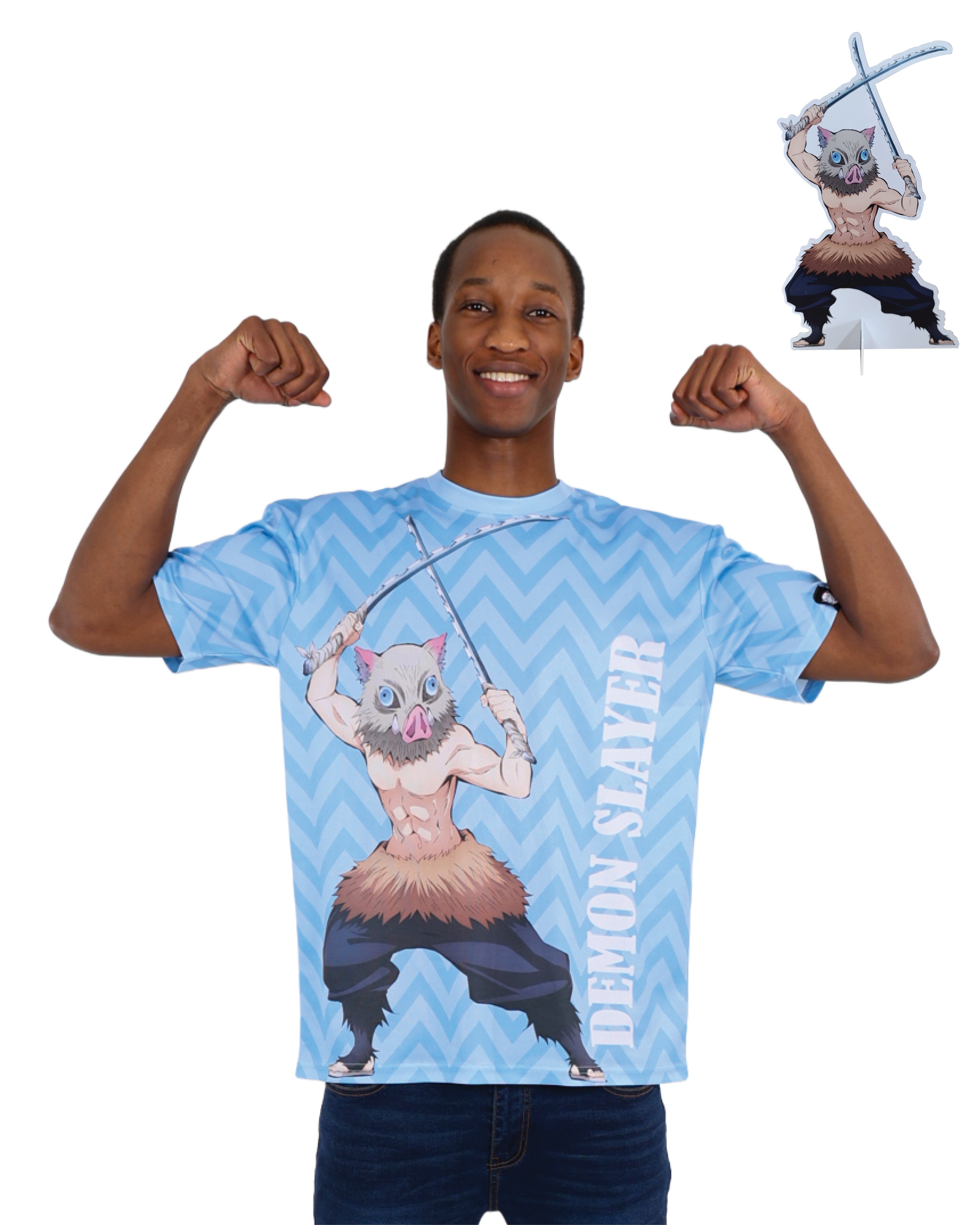 Demon Slayer Inosuke Short Sleeve T-Shirt+ FREE Inosuke Standee