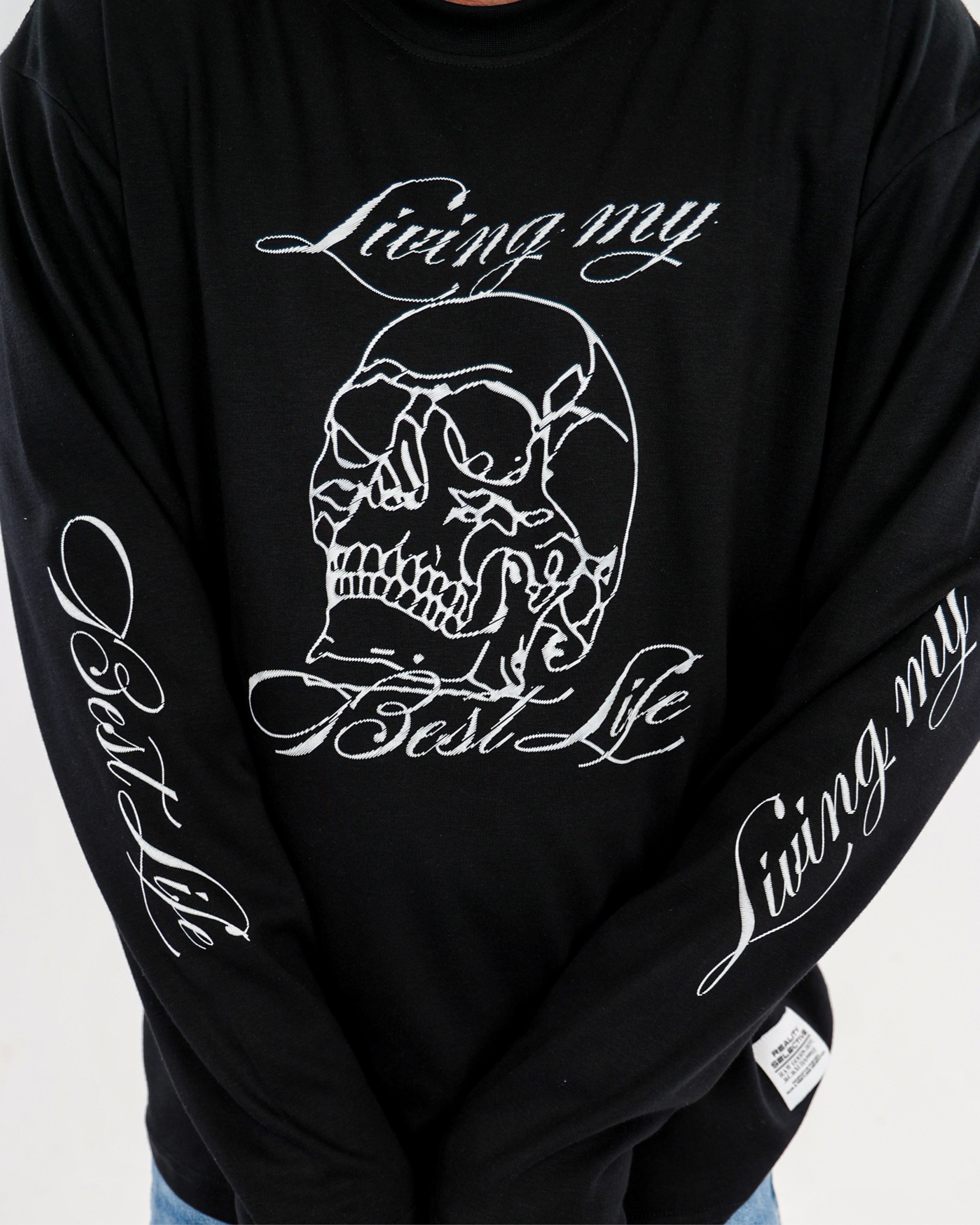 Long Sleeve Living My Best Life Graphic T-Shirt