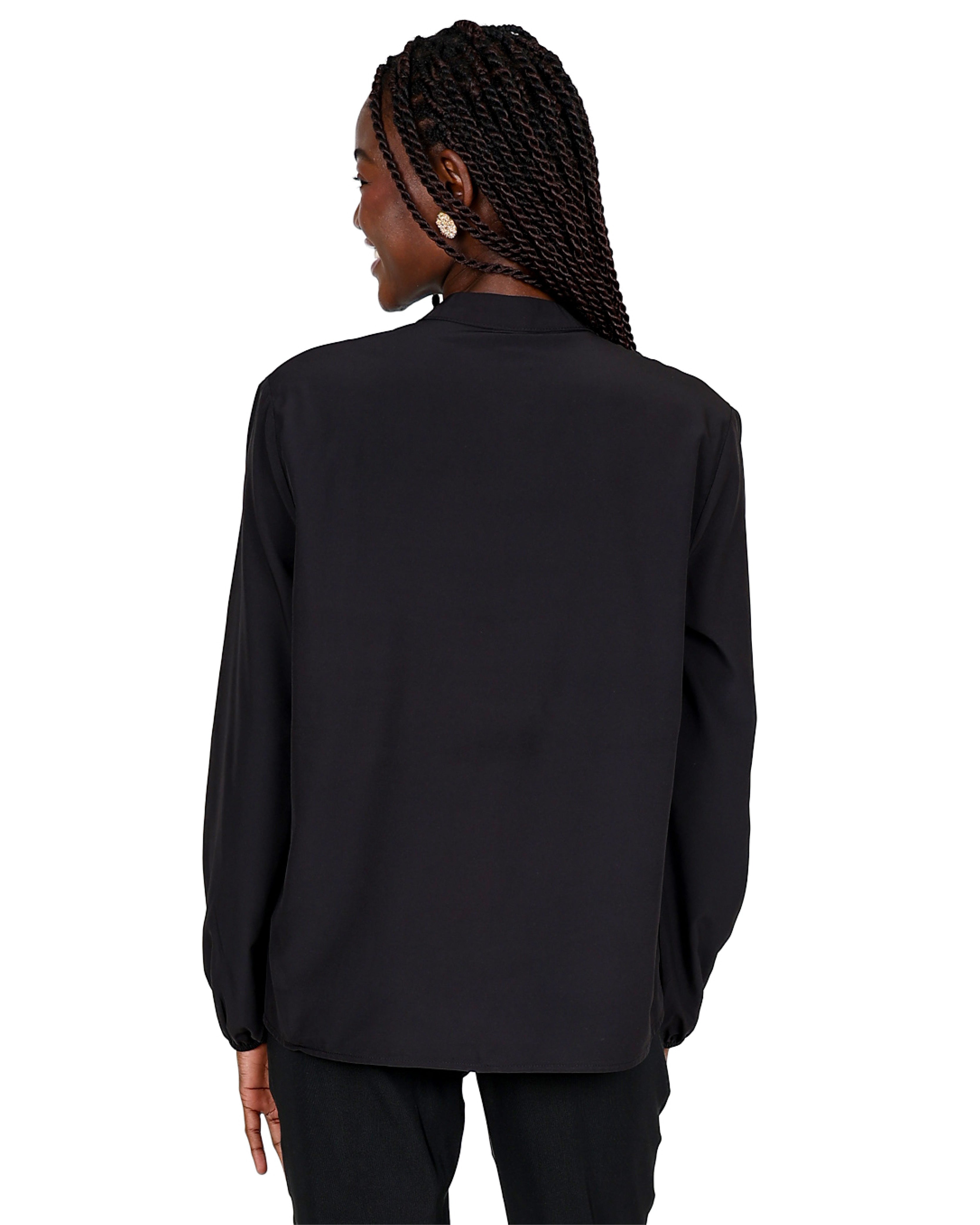 Long Sleeve Button-Through Blouse