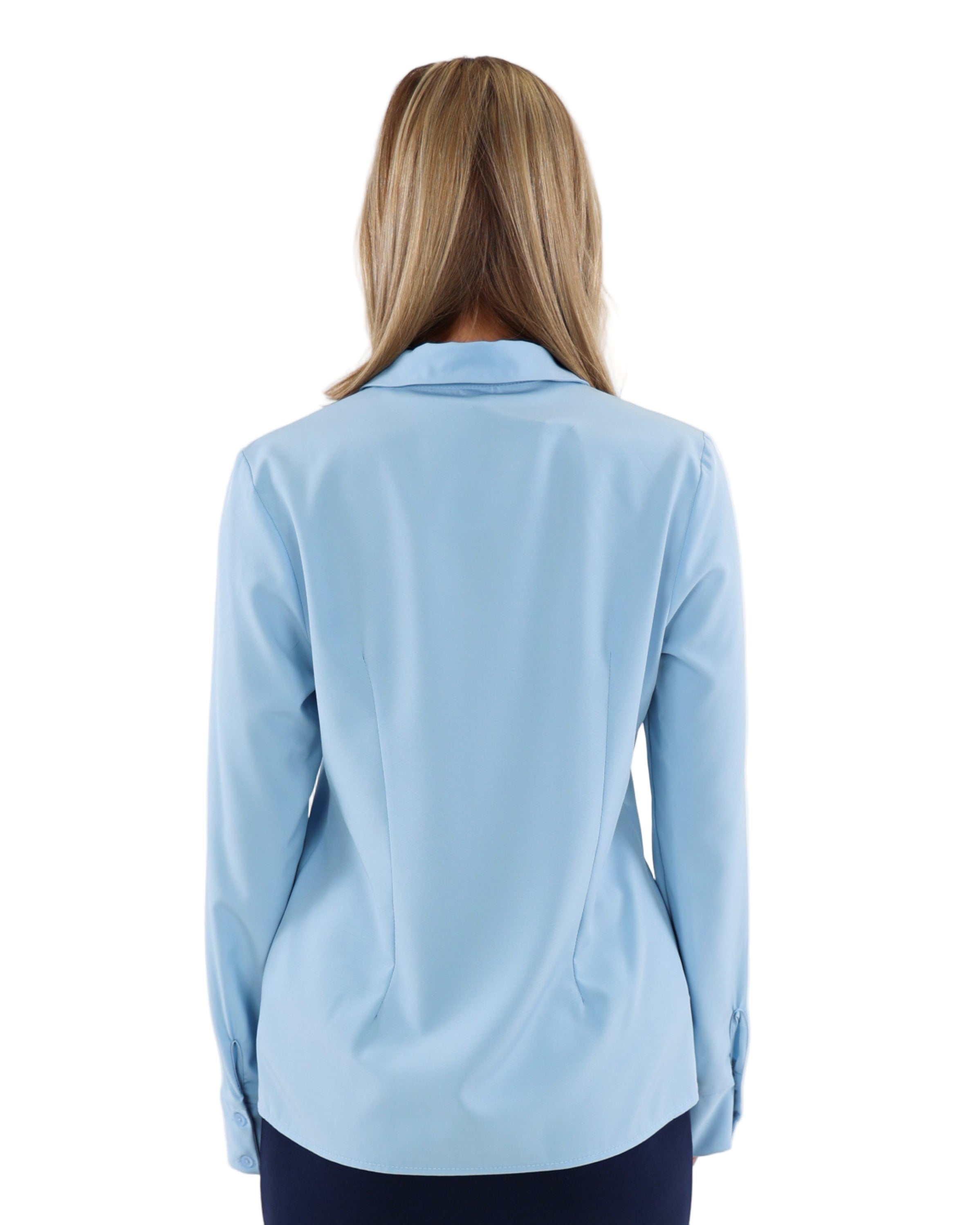 Blue Long Sleeve Soft-Touch Shirt