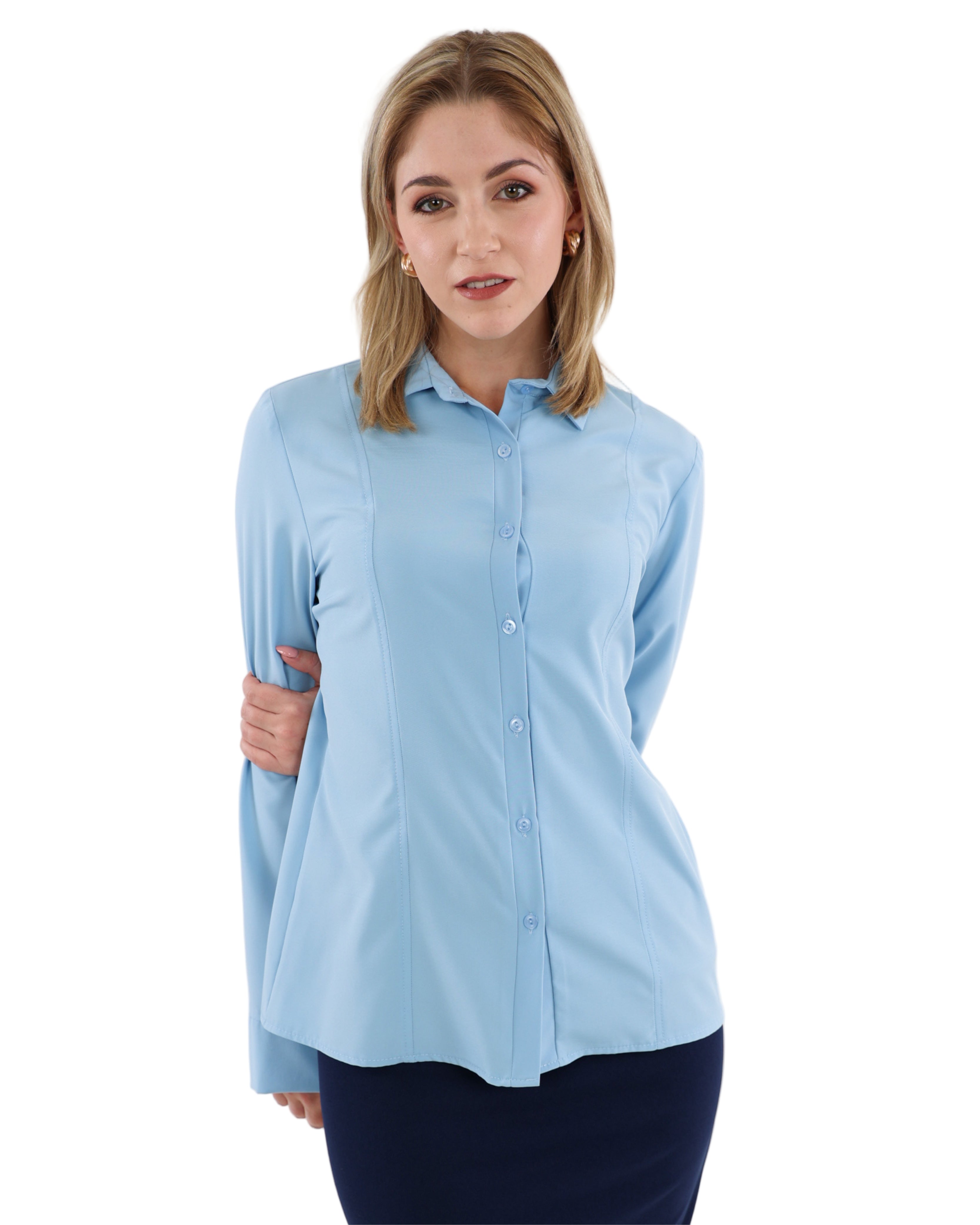 Blue Long Sleeve Soft-Touch Shirt