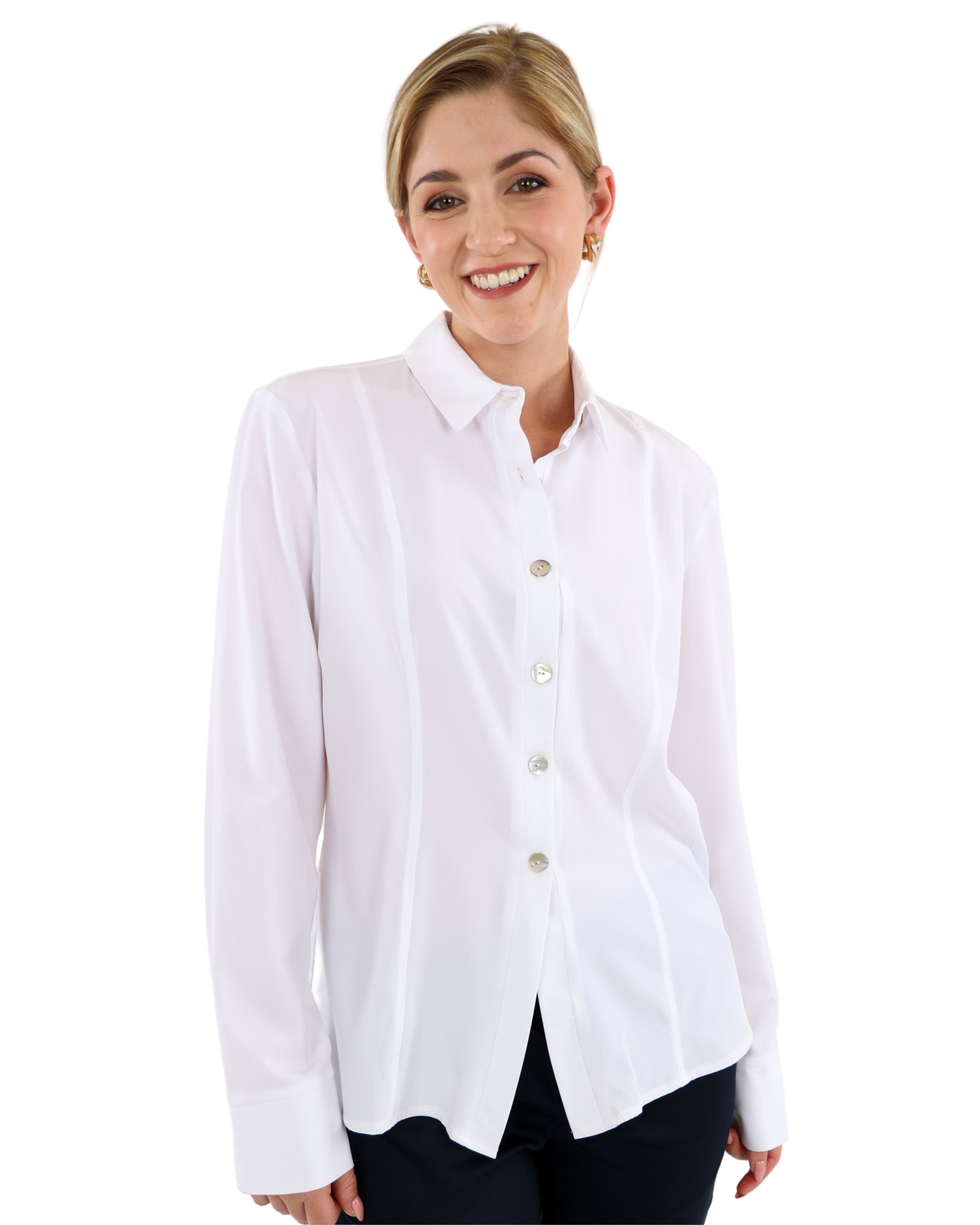 White Long Sleeve Soft-Touch Shirt