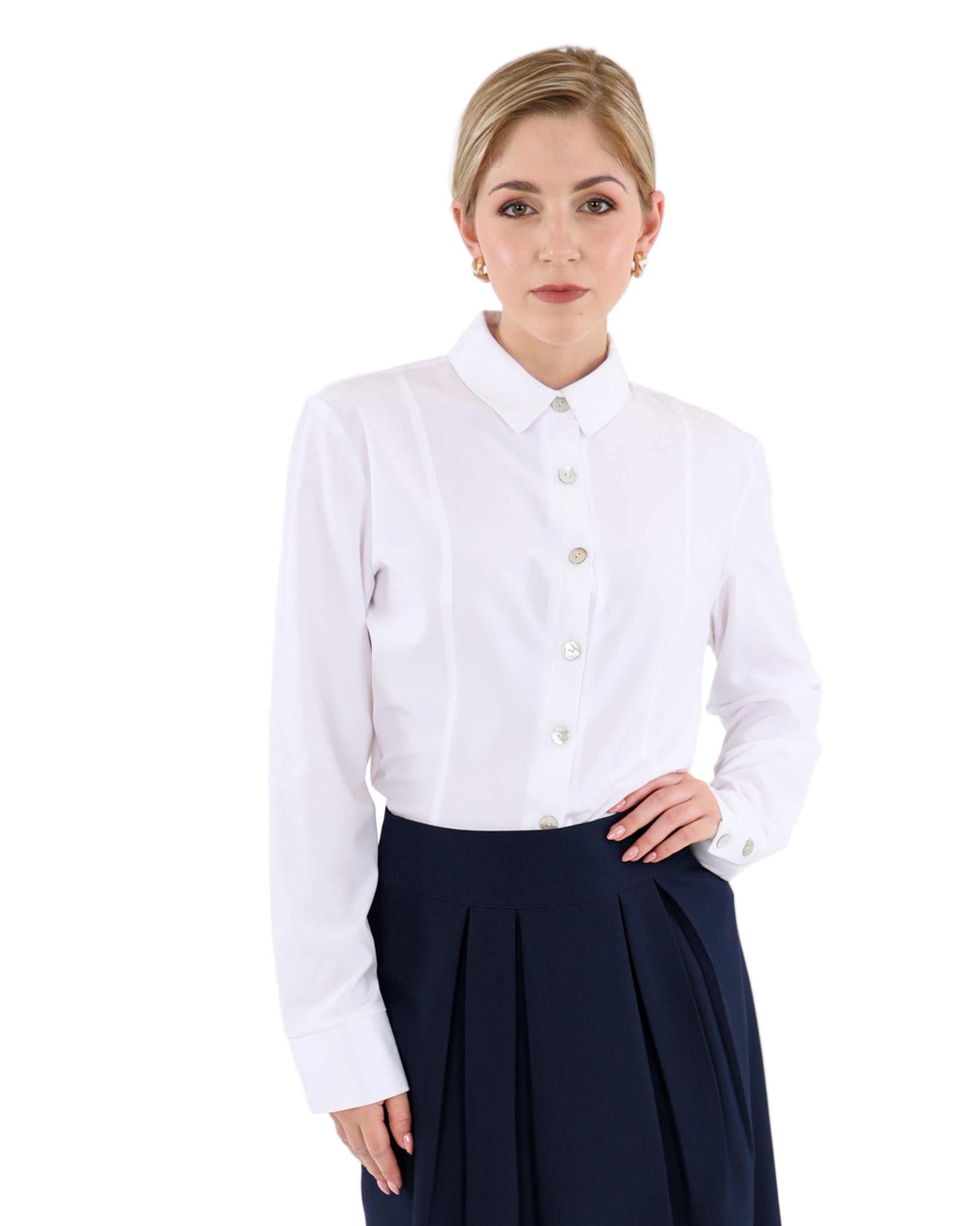 White Long Sleeve Soft-Touch Shirt
