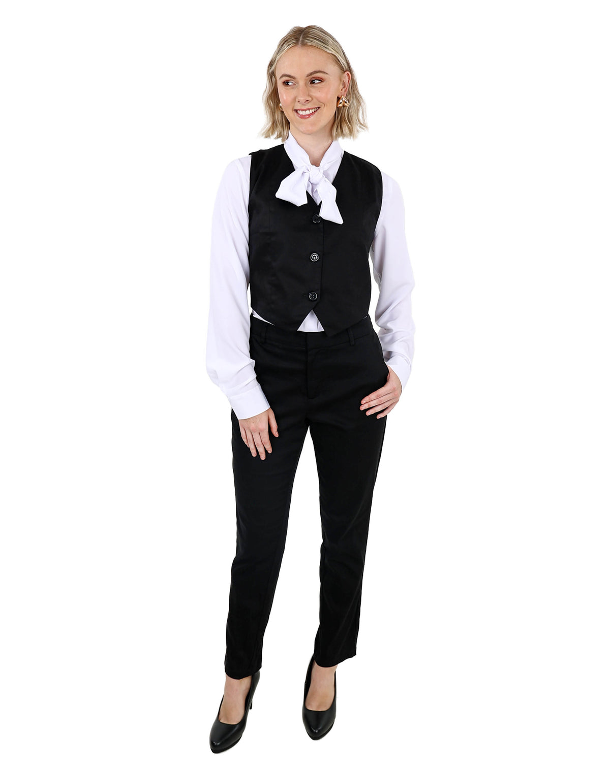 Black Sateen Waistcoat