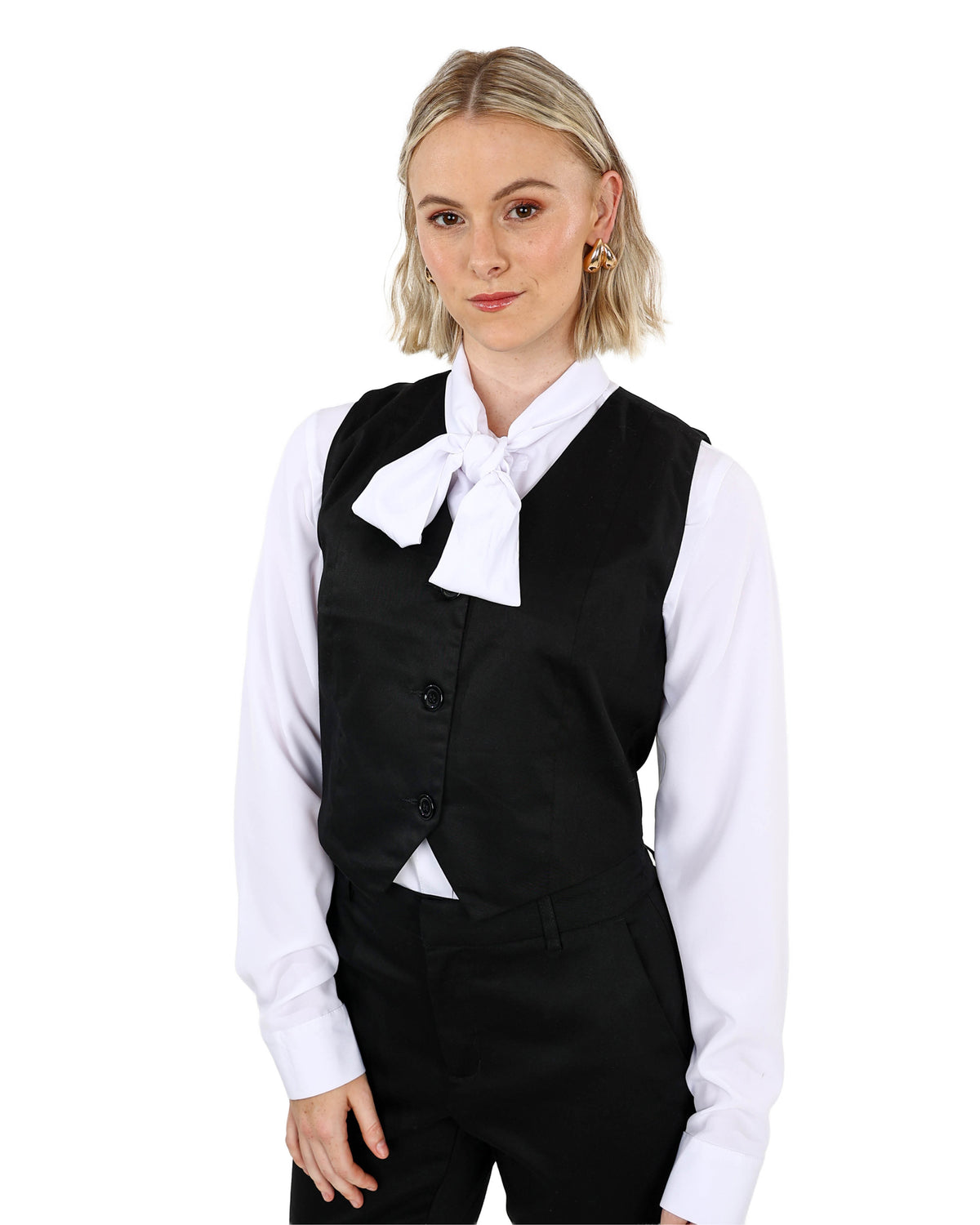 Black Sateen Waistcoat