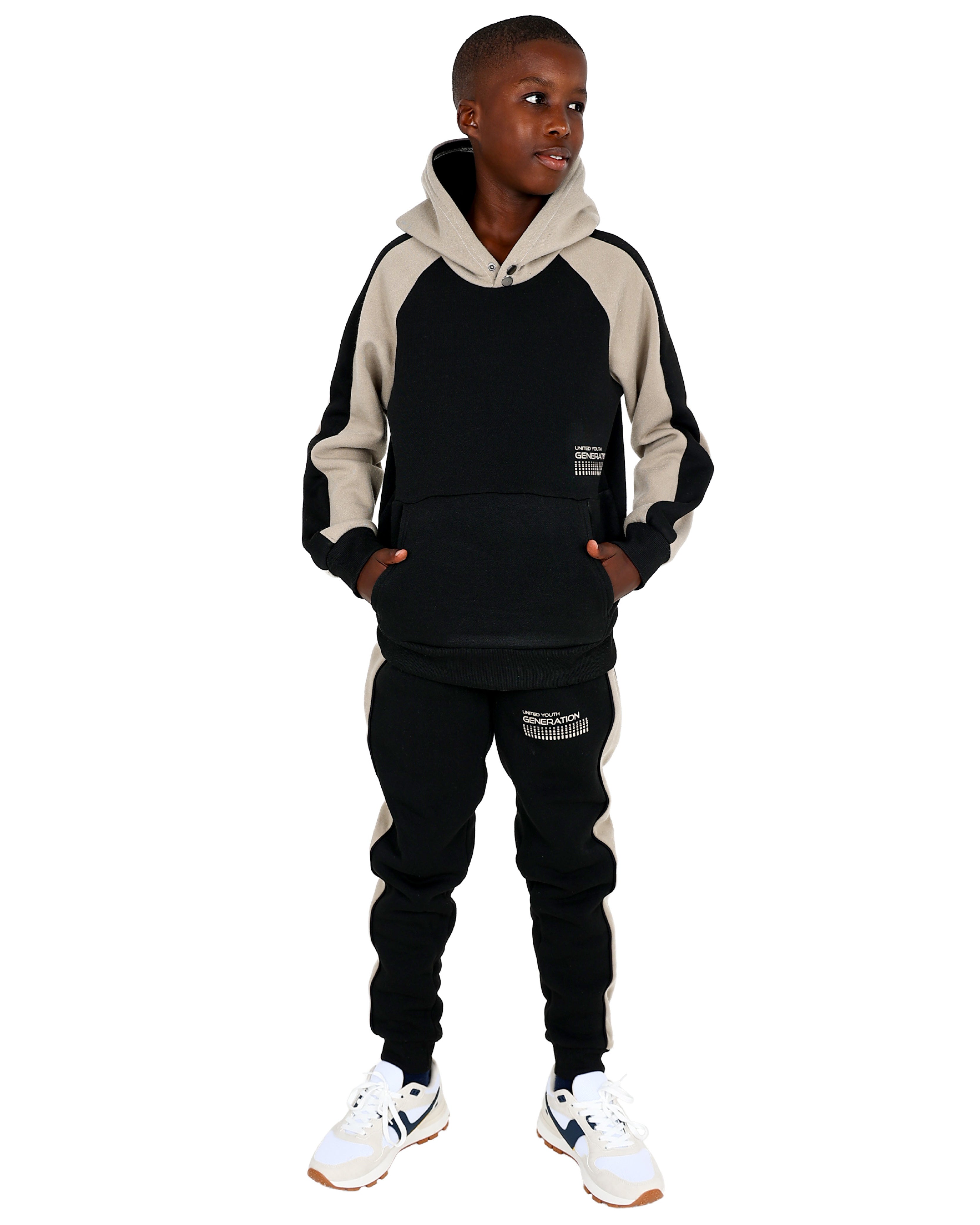 Black & Stone Colour Block Active Joggers