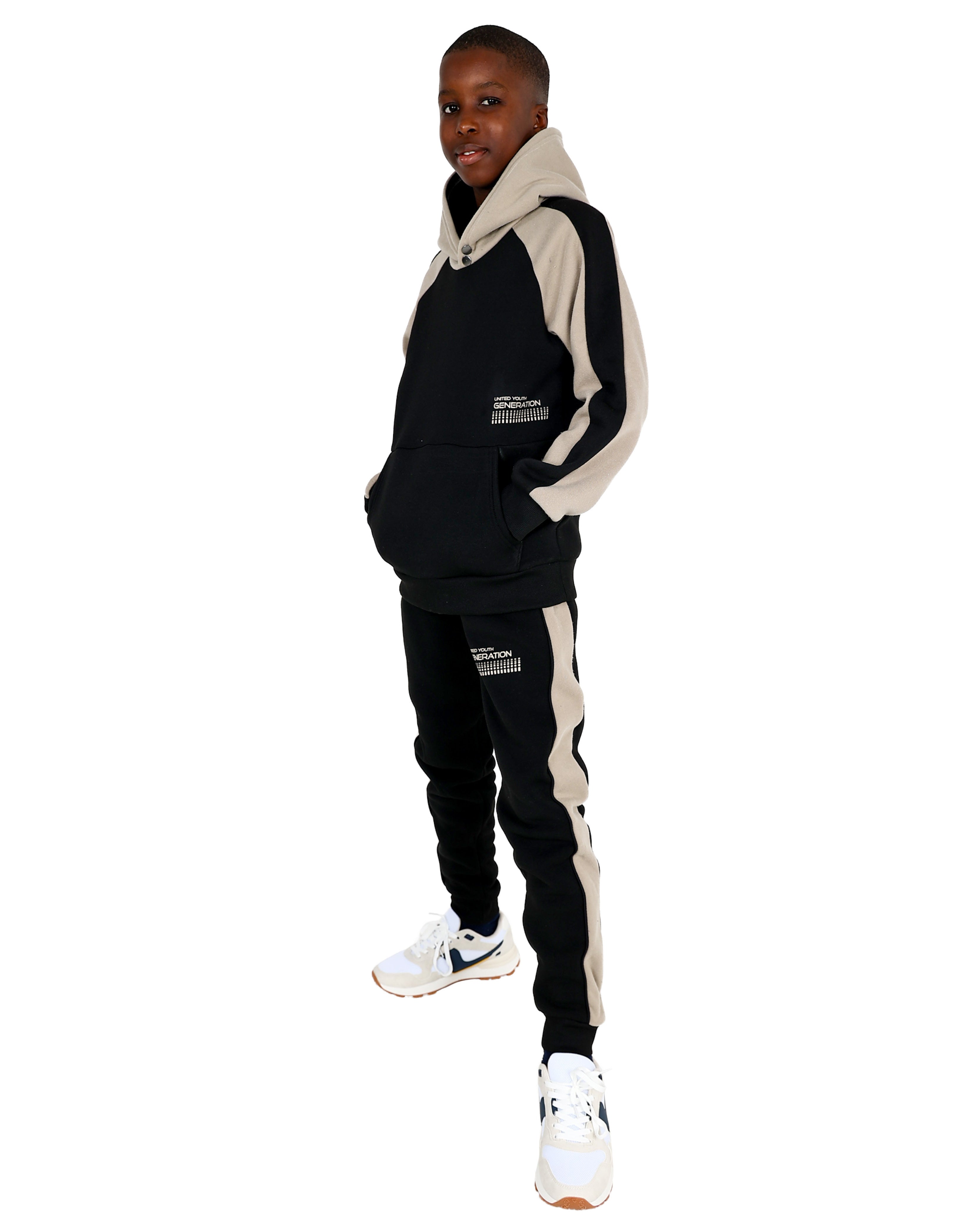 Black & Stone Colour Block Active Joggers