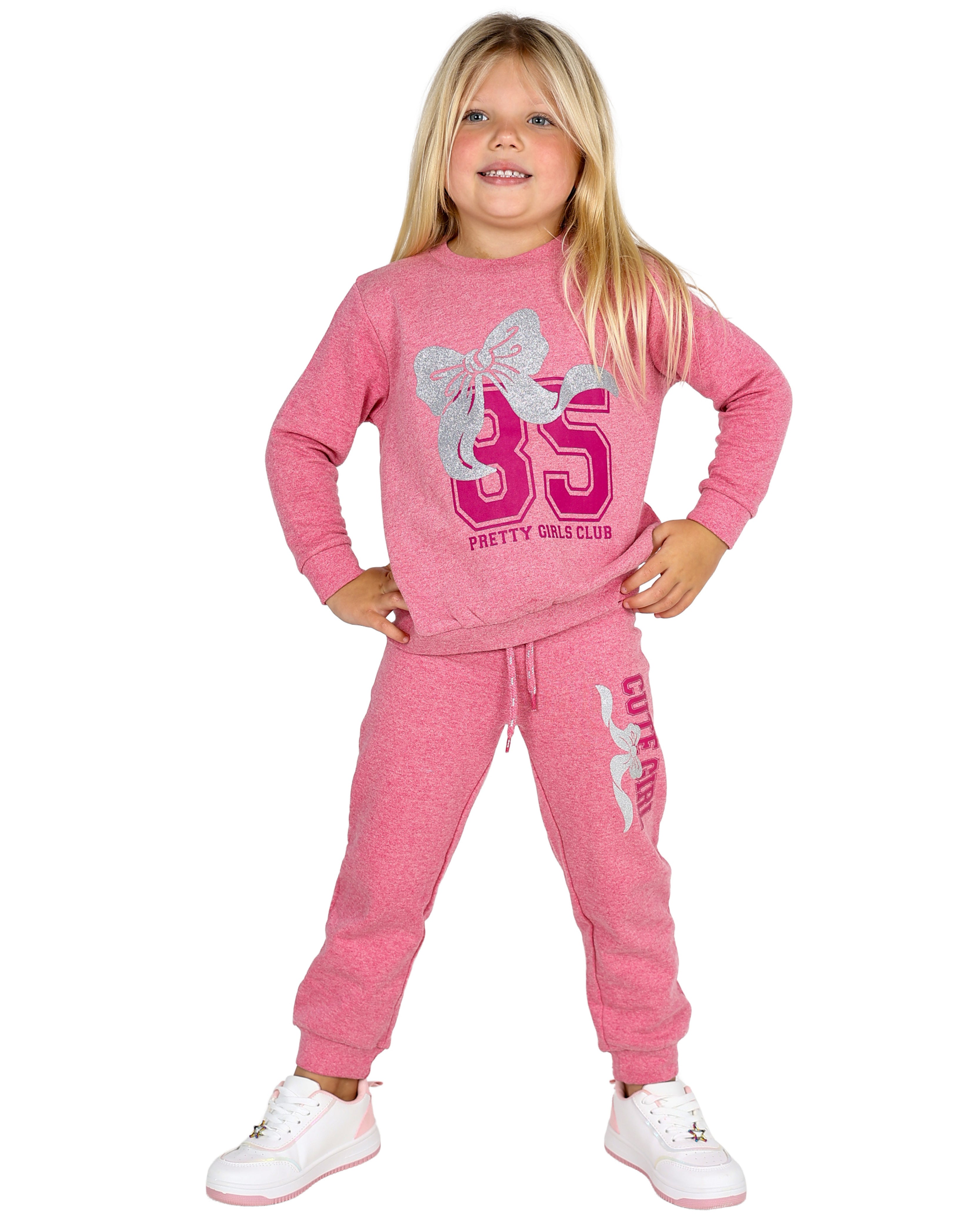 2 Pack Cute Girl Graphic Print Active Pants