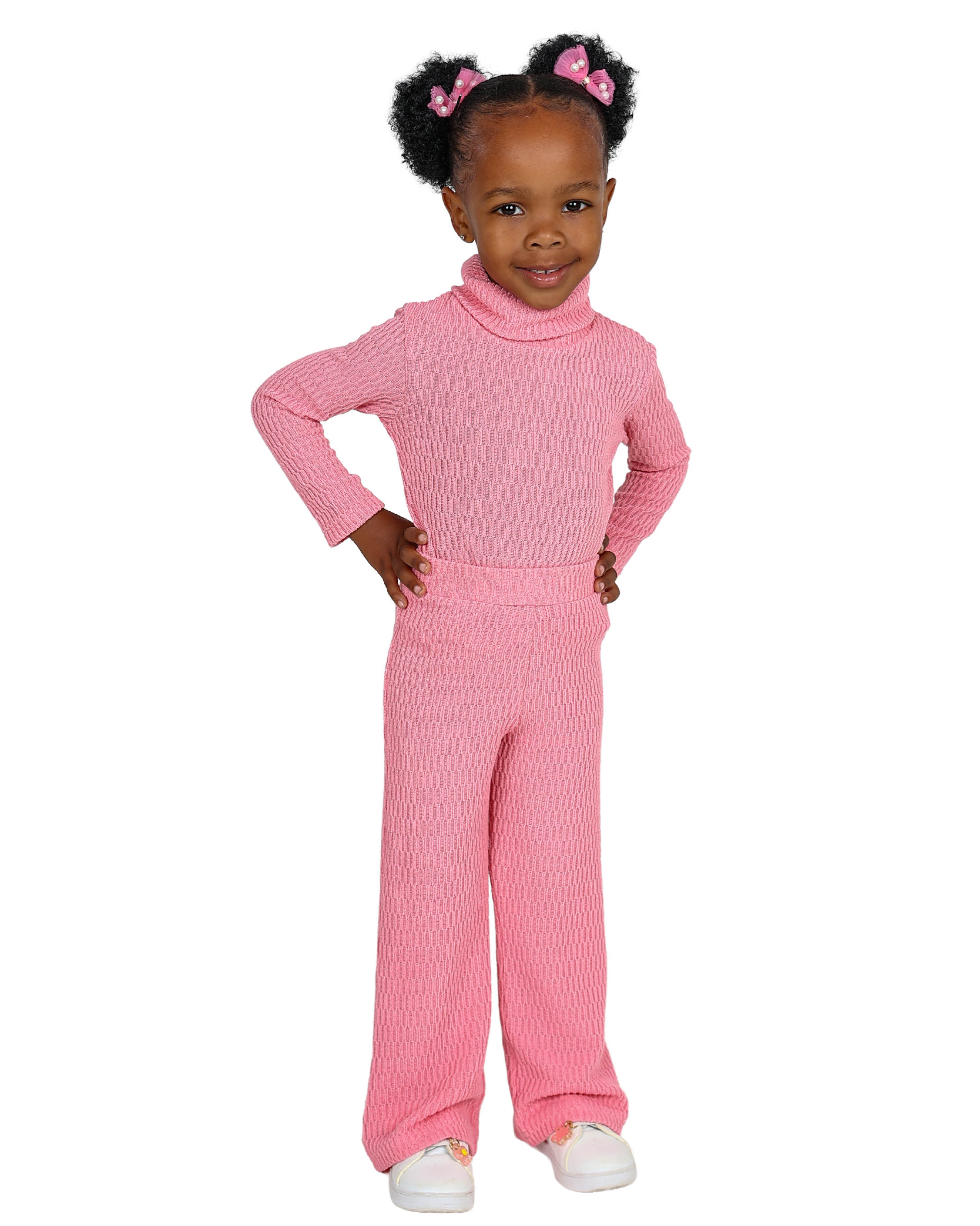 Wide Leg Pink Jacquard Legging