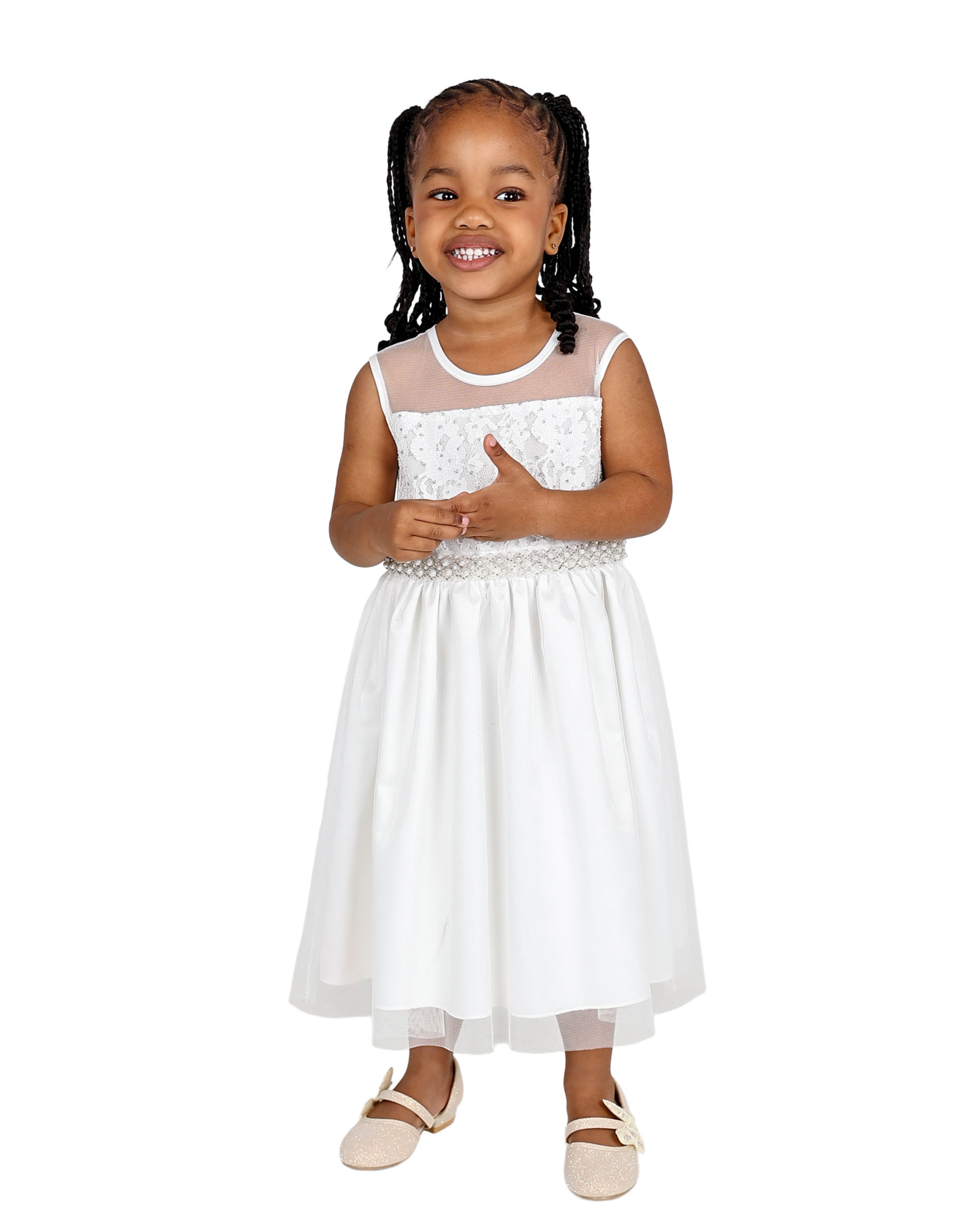 Sleeveless Lace Bodice Party Dress