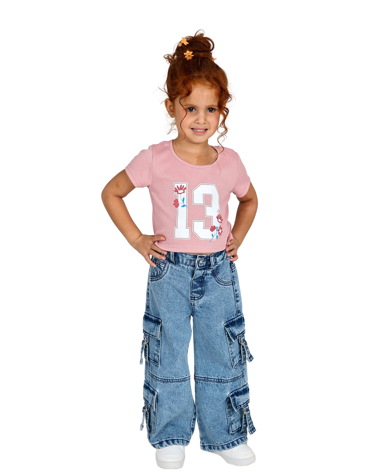Short Sleeve Longer Length Ribbed Crop Top