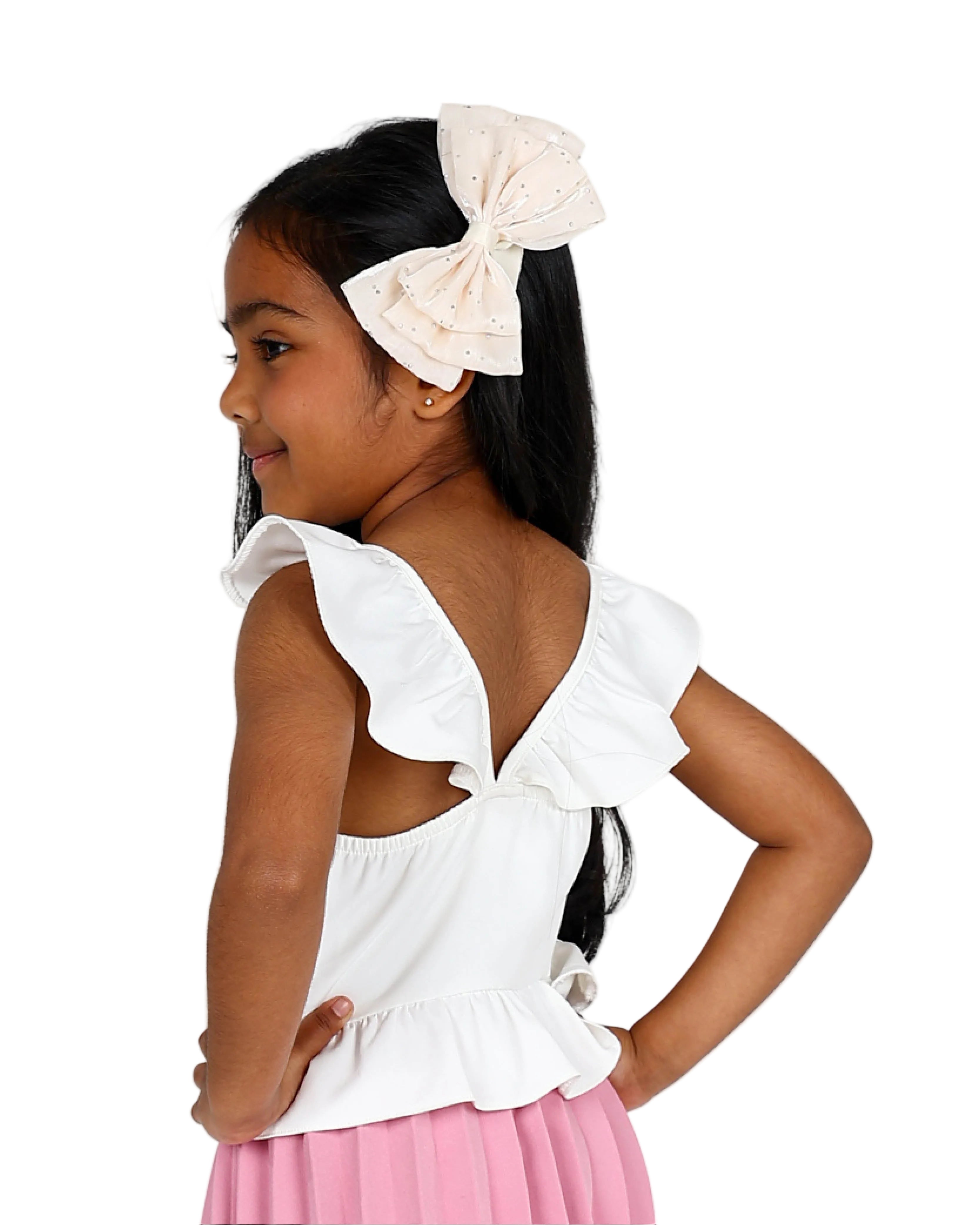 Short Sleeve Peplum Crop Top
