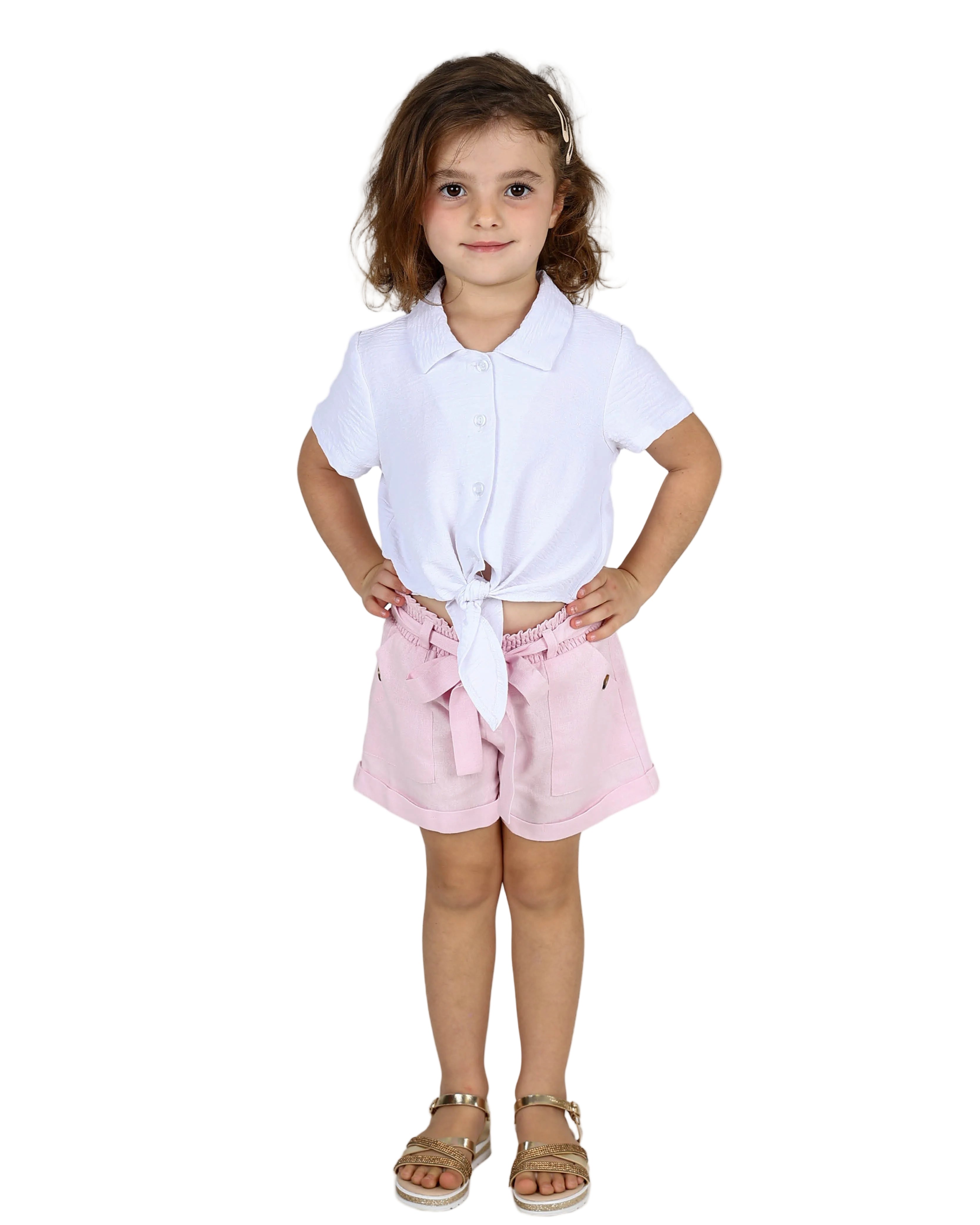 Tie-Up Detail Elasticated Shorts