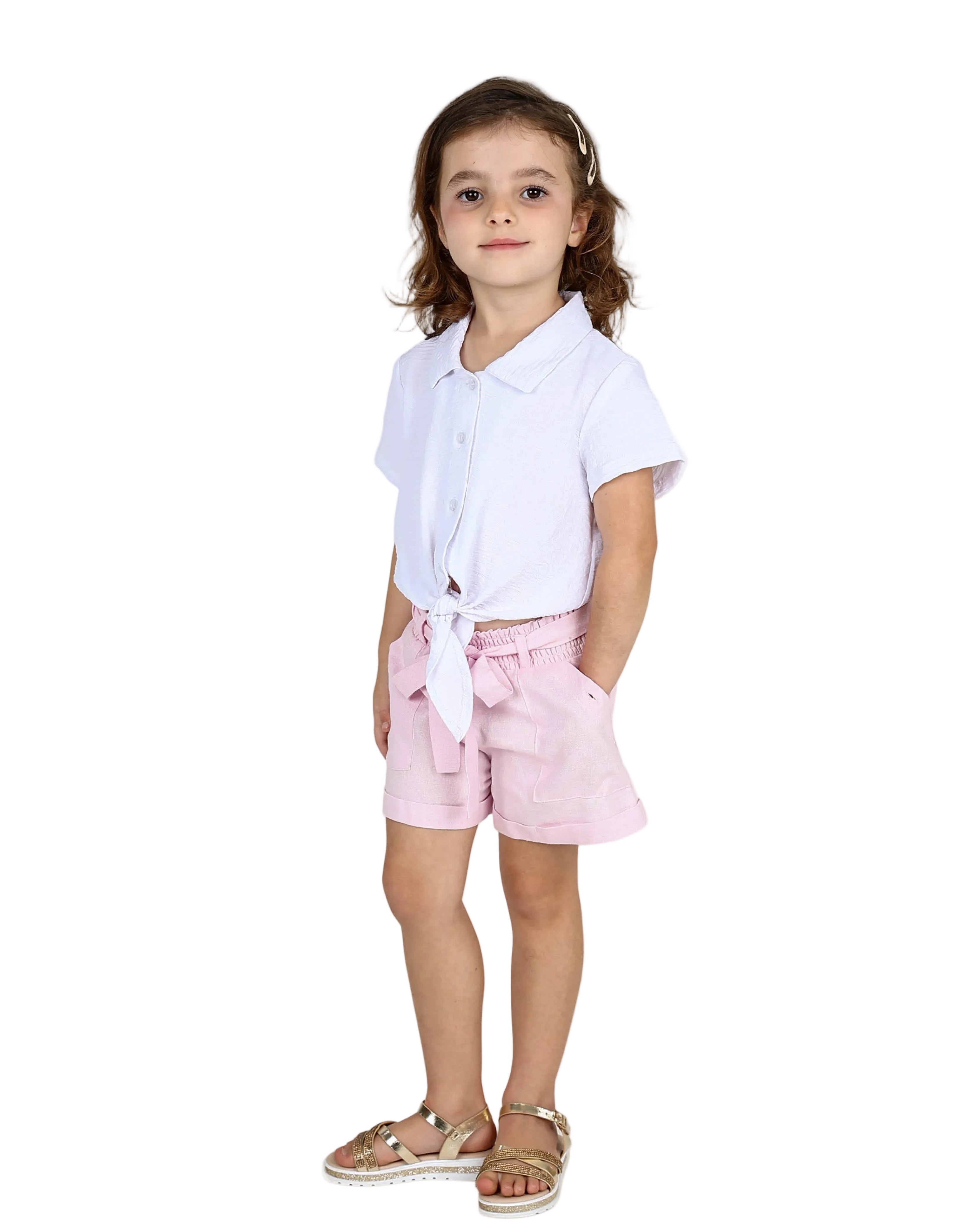 Tie-Up Detail Elasticated Shorts