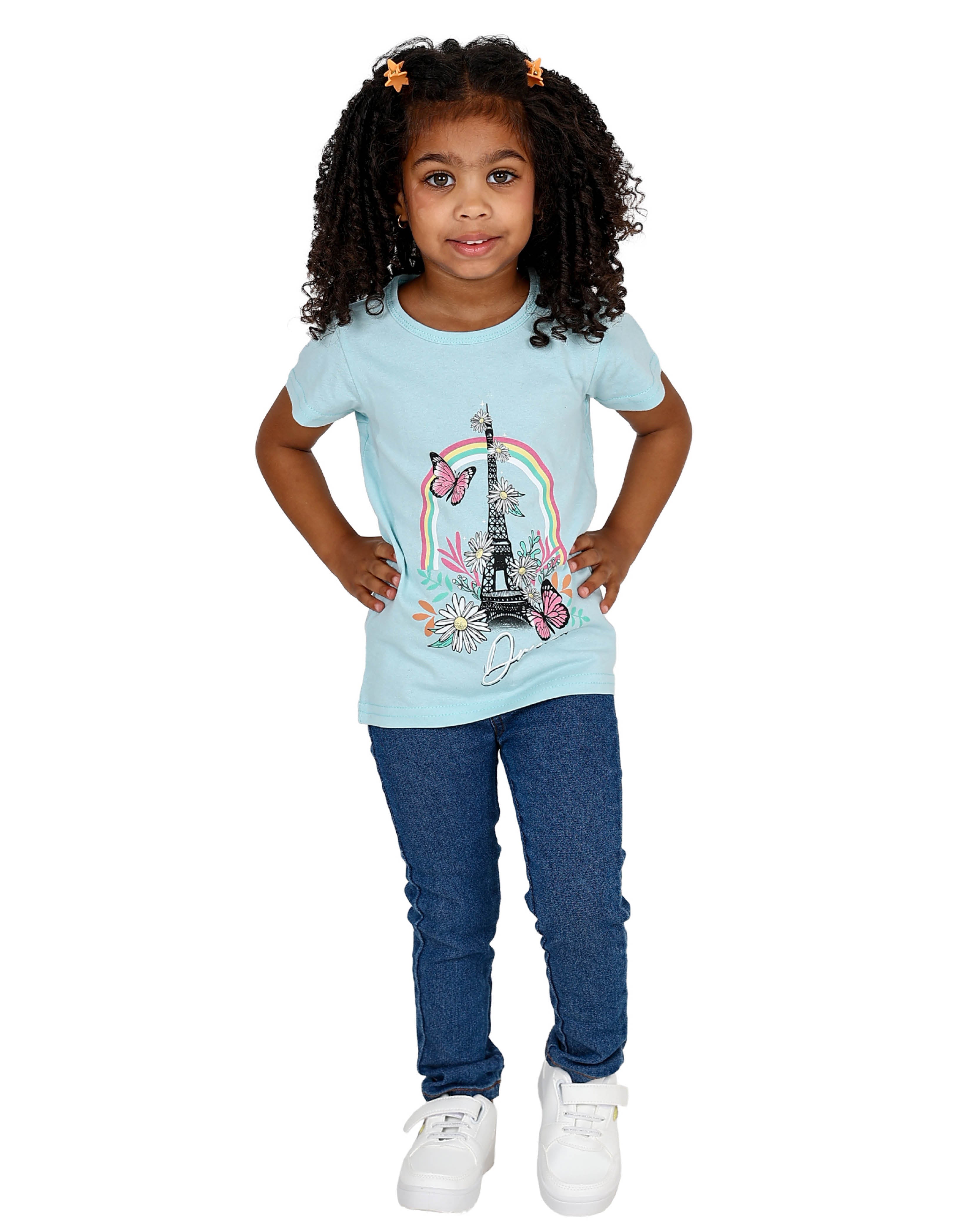 Short Sleeve Eifel Tower Graphic T-Shirt