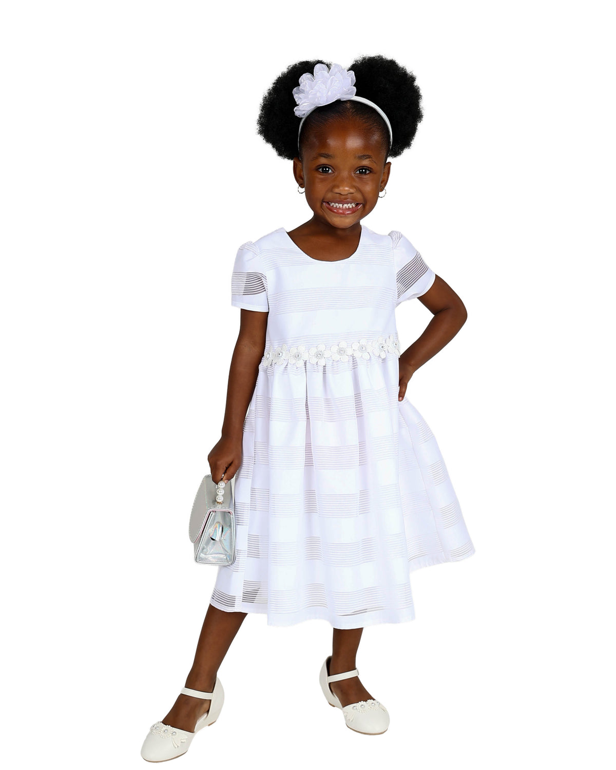 Short Sleeve Organza Party Dress