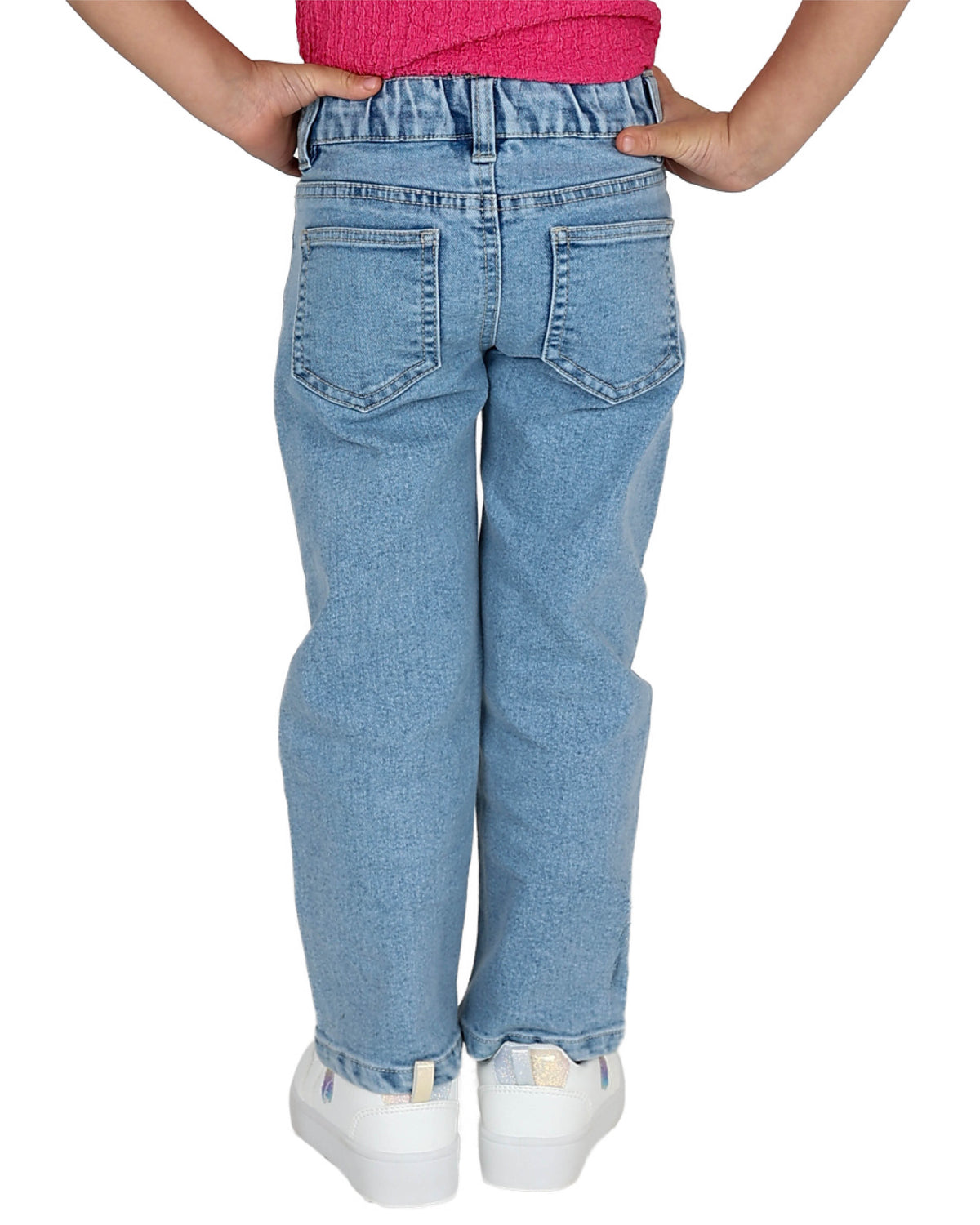 Light Blue Embroidered Butterfly Detail Jeans