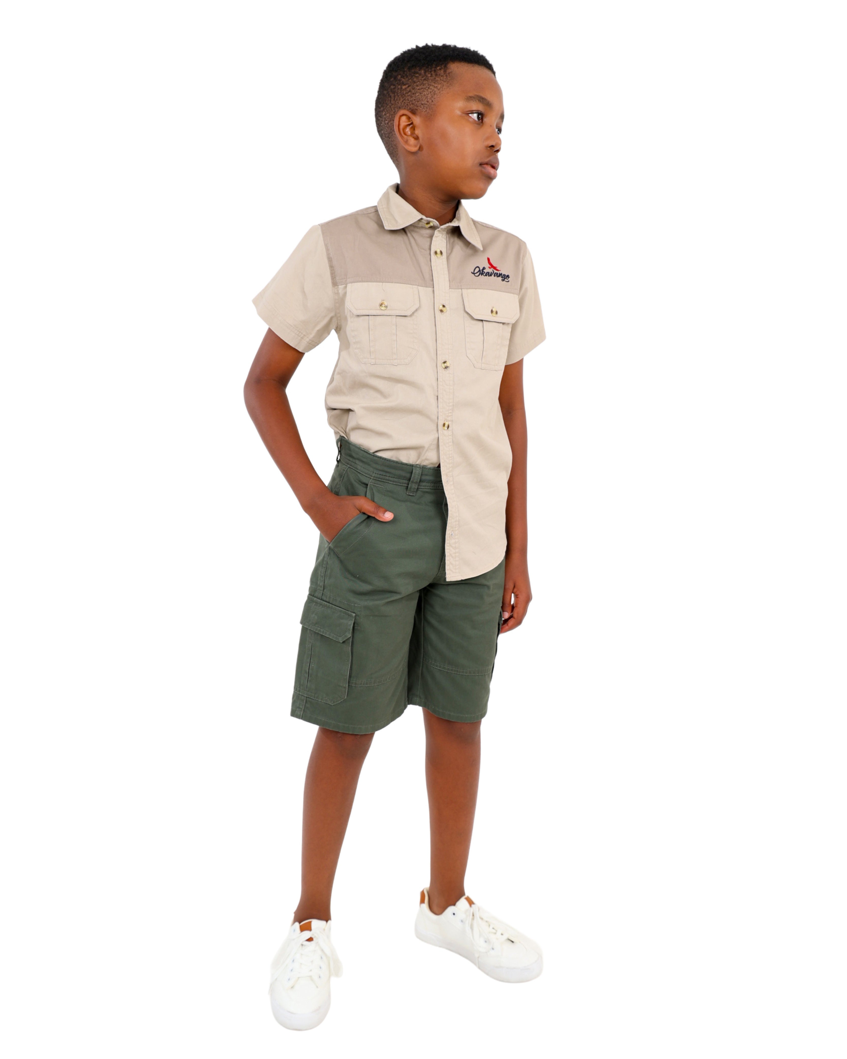 Dark Olive Outdoor Cargo Shorts