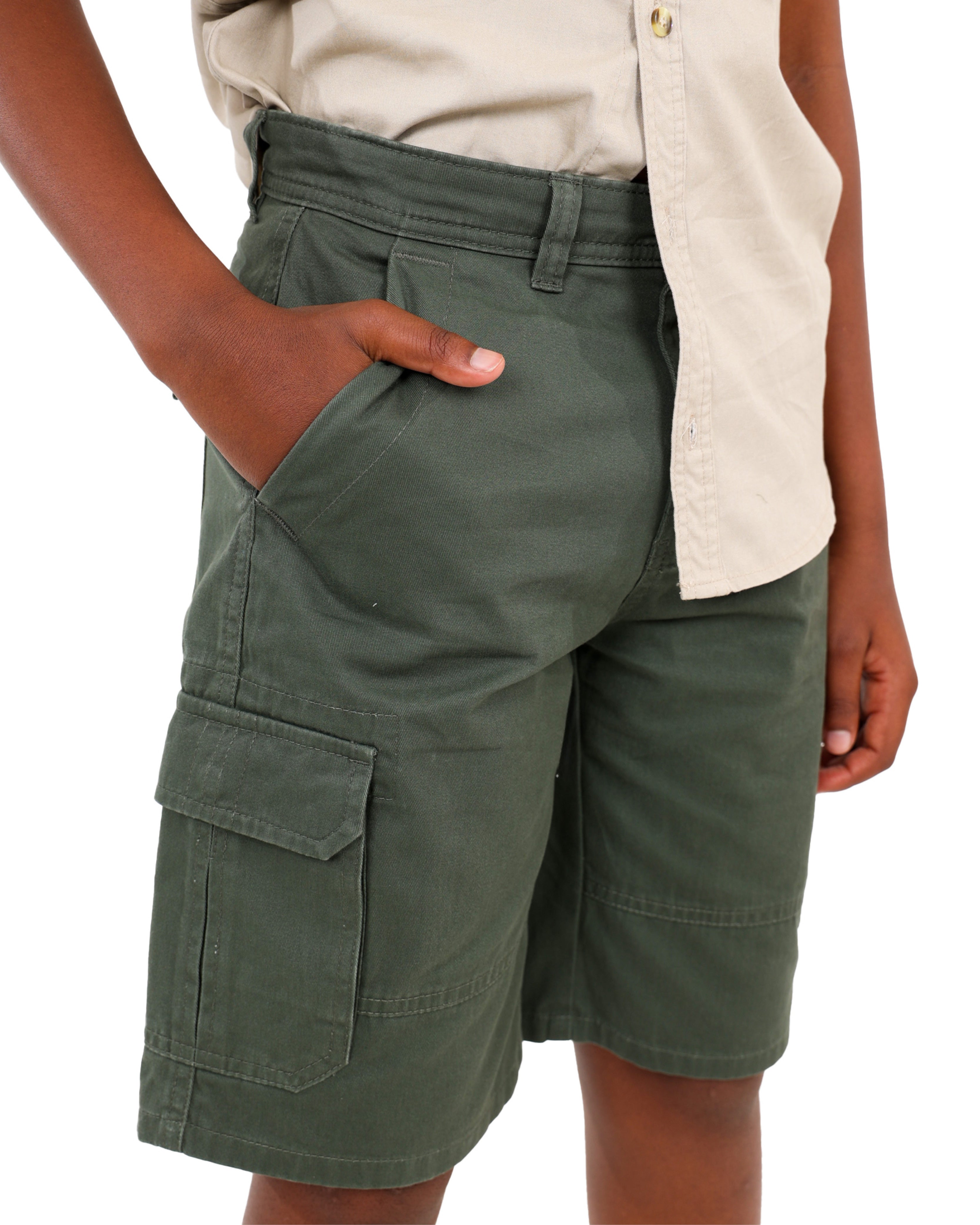 Dark Olive Outdoor Cargo Shorts
