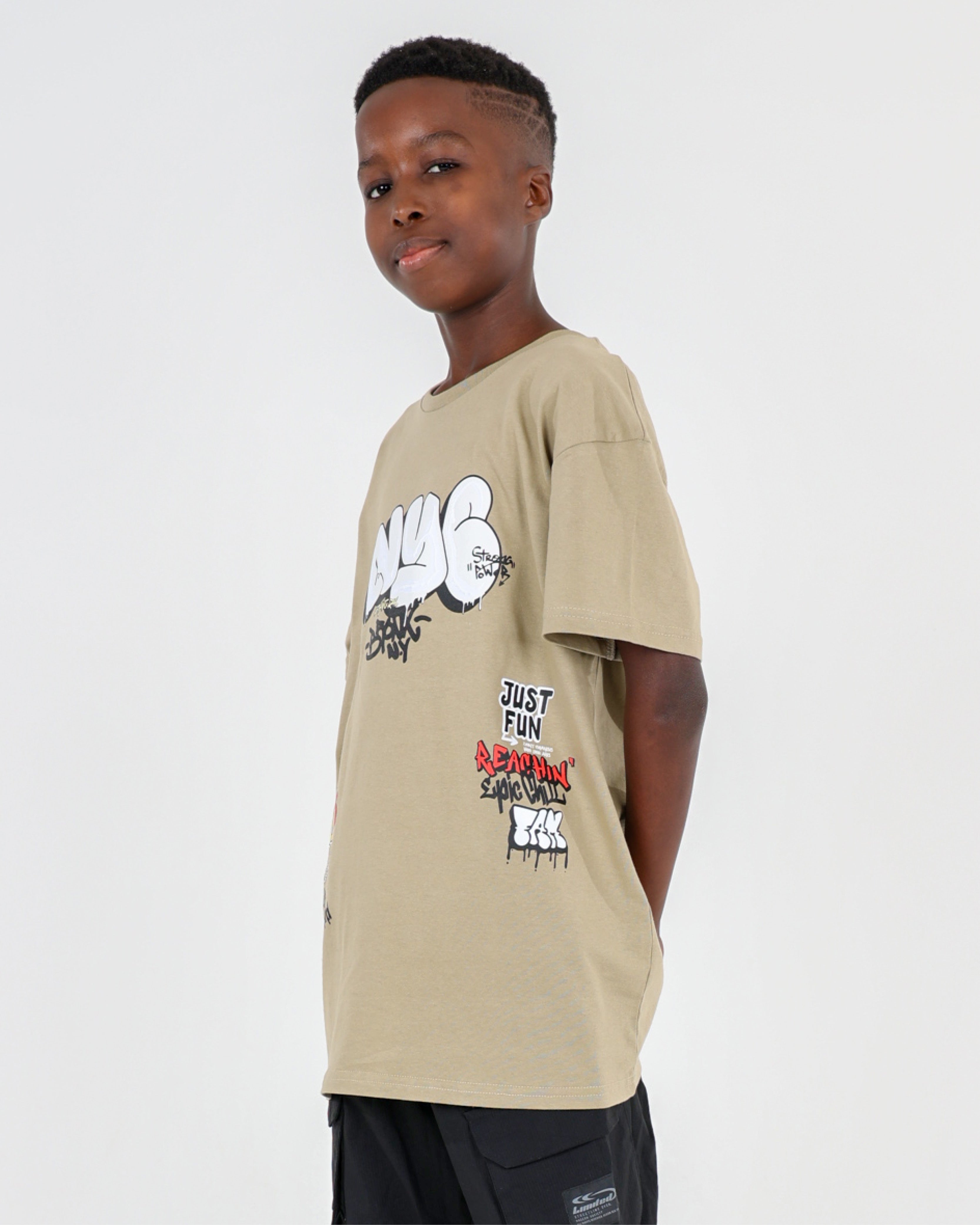 Boys Short Sleeve Oversized NYC T-Shirt