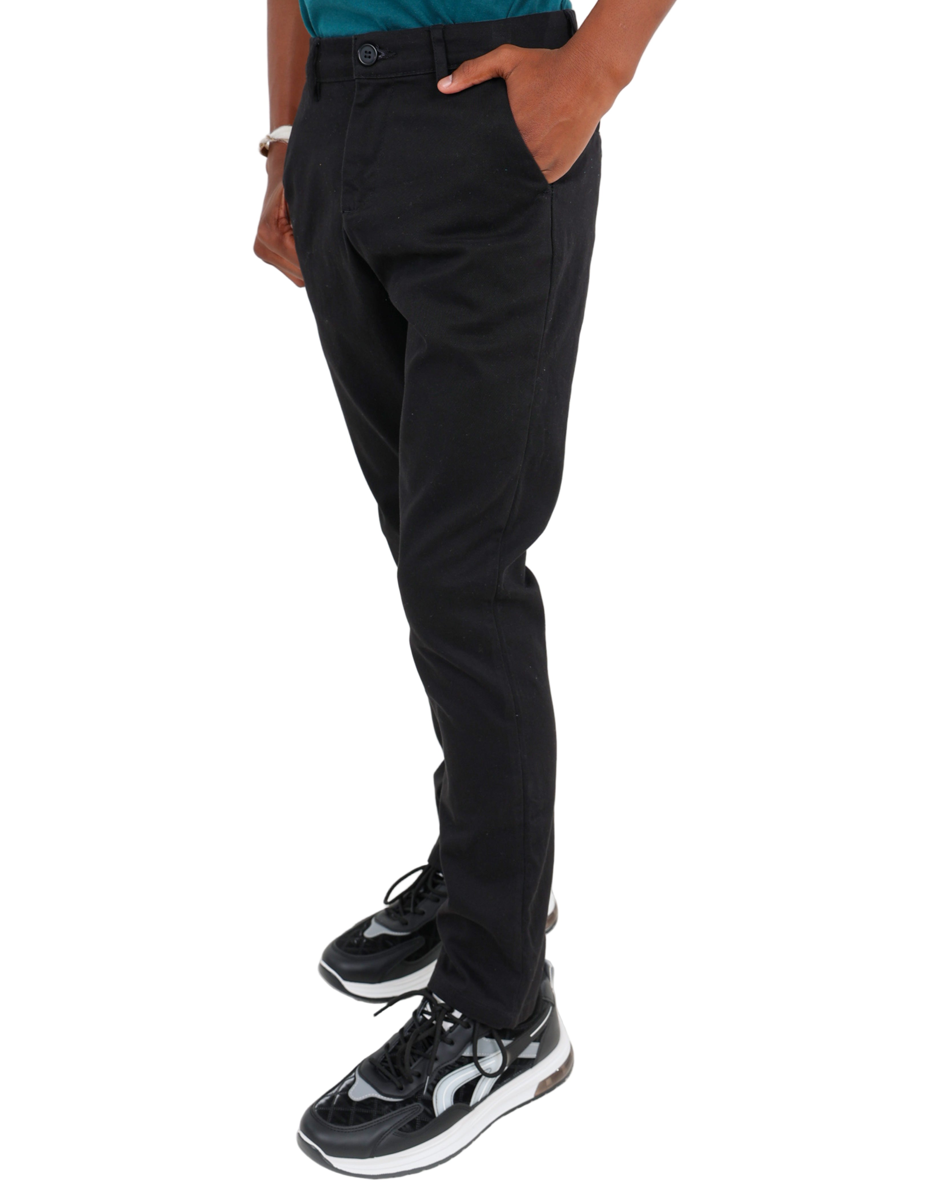 Black Slim Fit Chinos